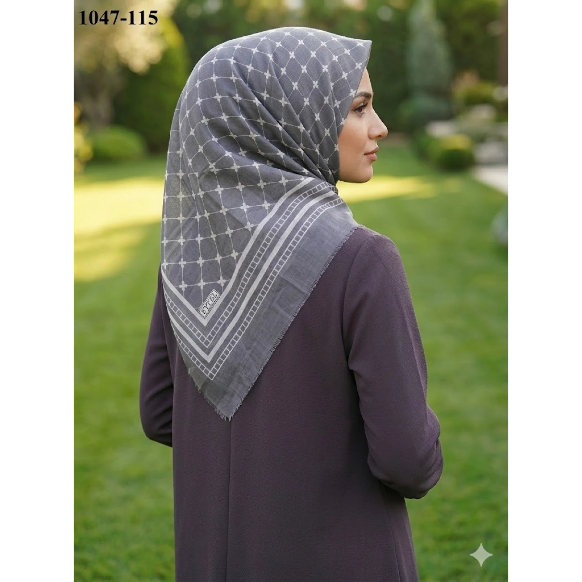 Eyfel Desenli Dimi Pamuk Eşarp 1047-115