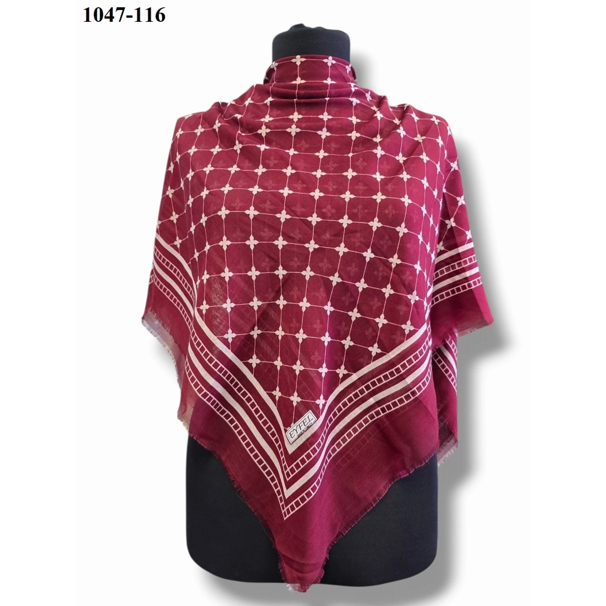 Eyfel Desenli Dimi Pamuk Eşarp 1047-116