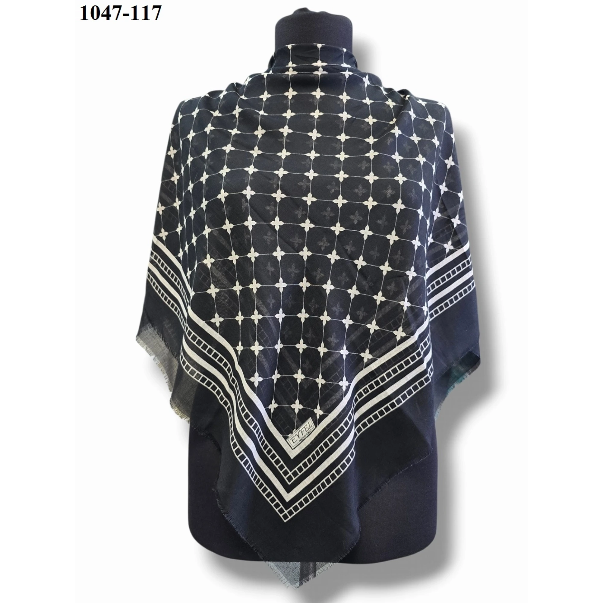 Eyfel Desenli Dimi Pamuk Eşarp 1047-117