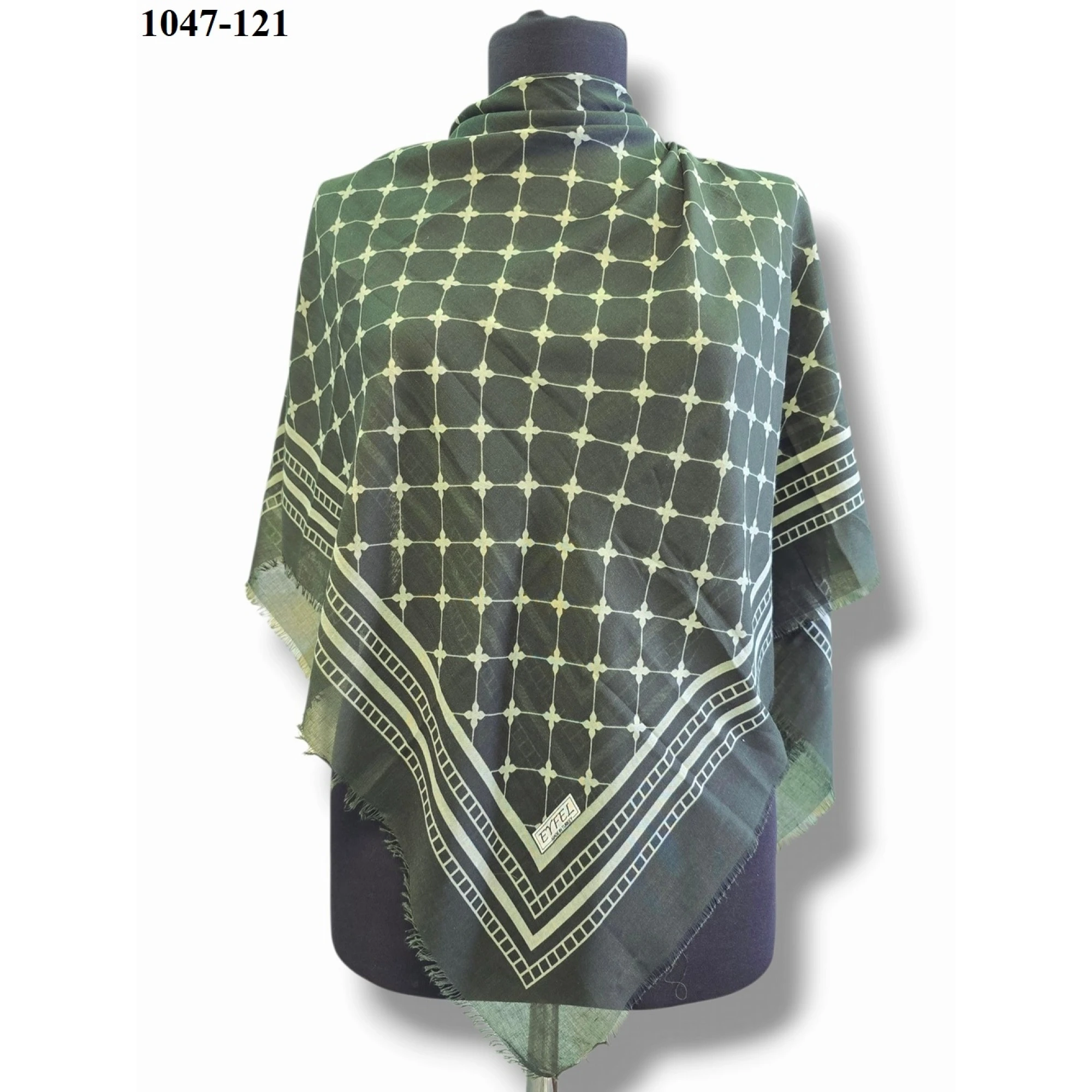 Eyfel Desenli Dimi Pamuk Eşarp 1047-121