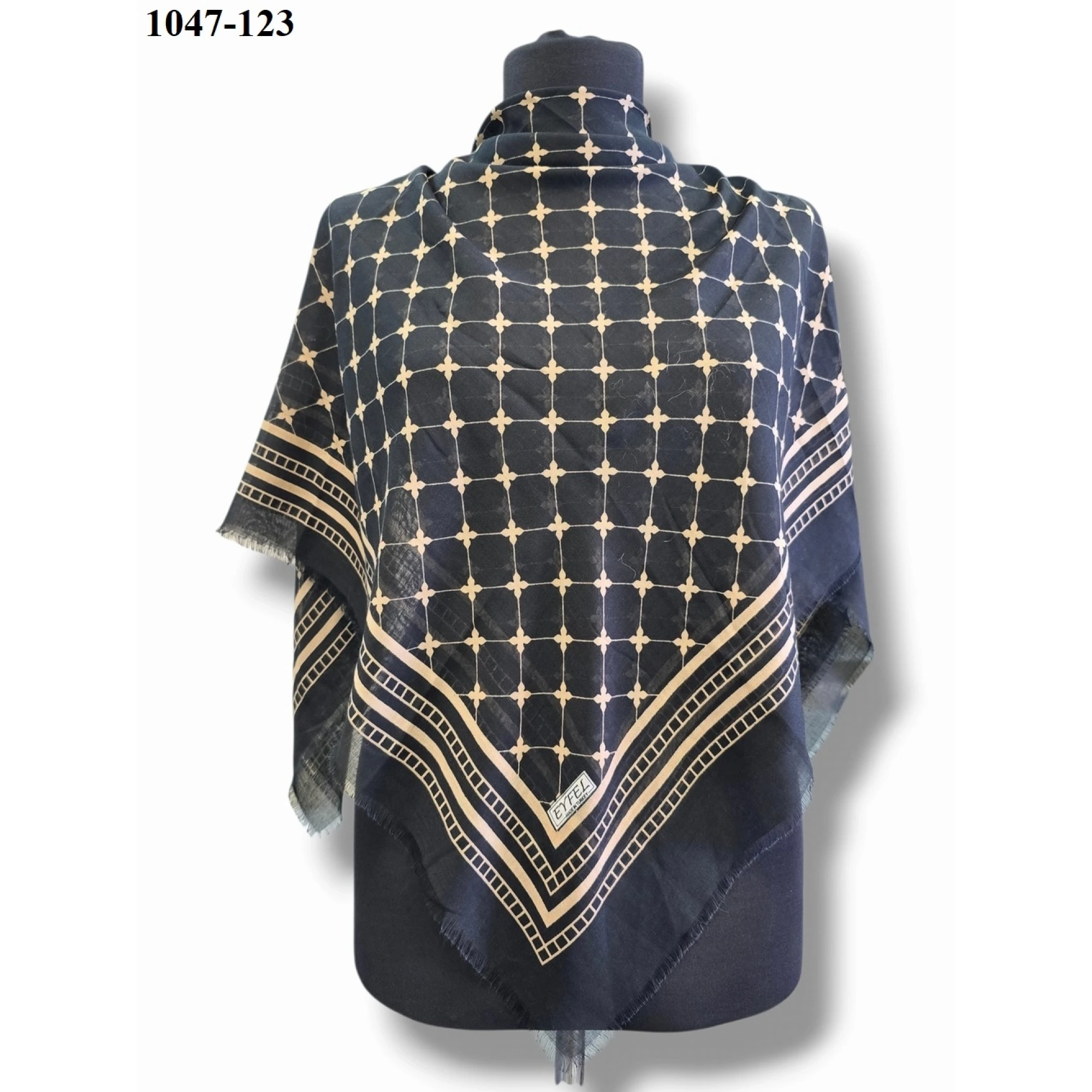 Eyfel Desenli Dimi Pamuk Eşarp 1047-123