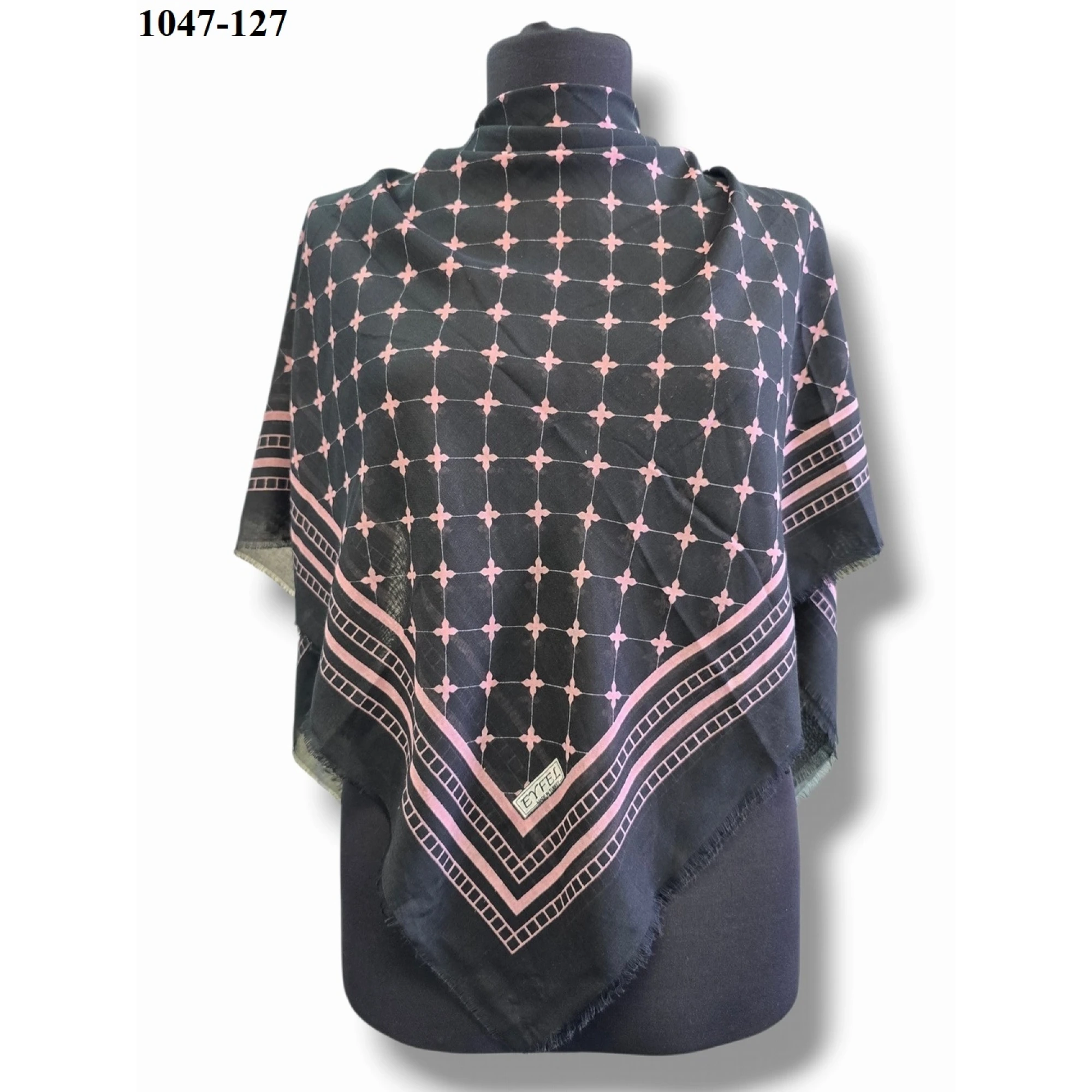 Eyfel Desenli Dimi Pamuk Eşarp 1047-127