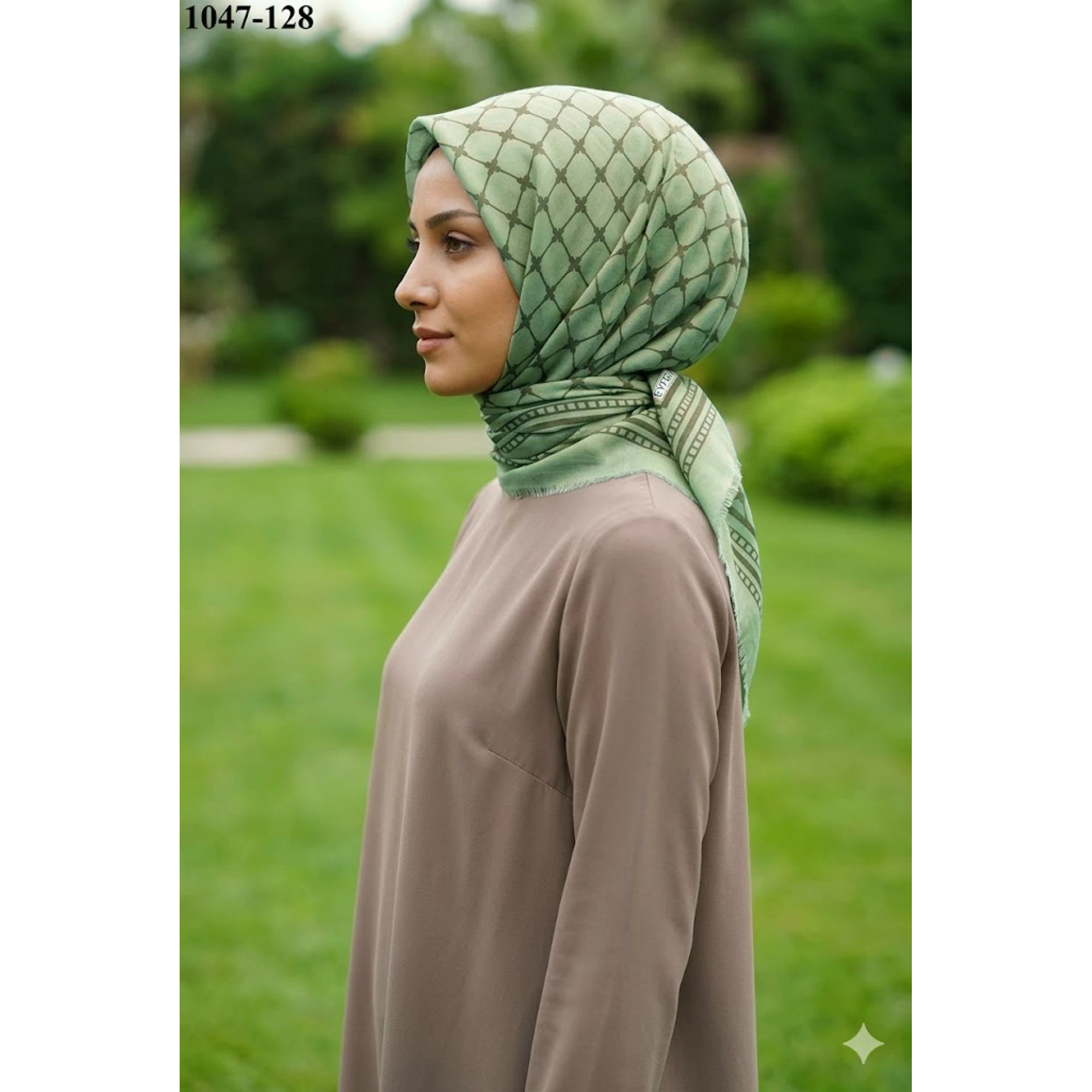 Eyfel Desenli Dimi Pamuk Eşarp 1047-128