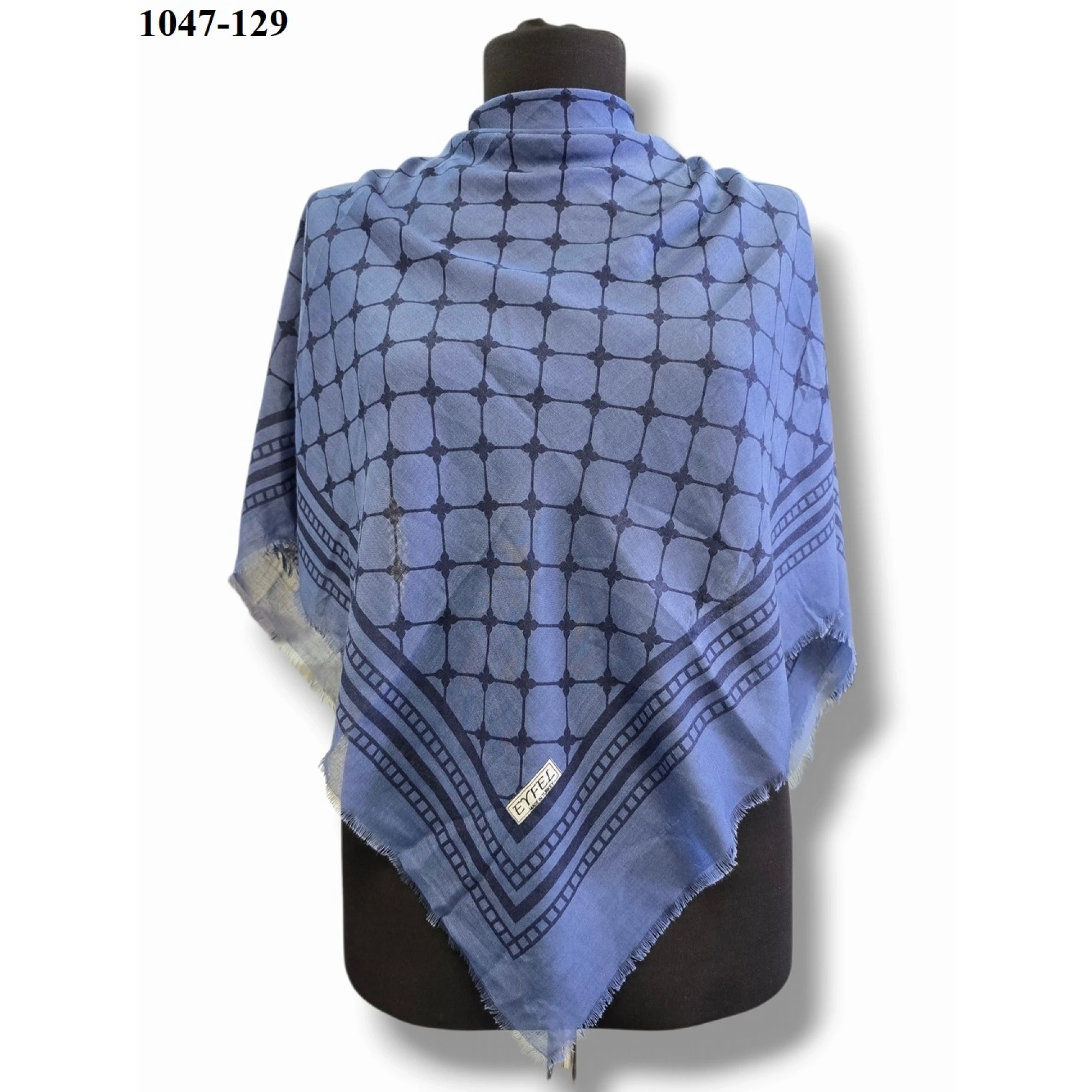 Eyfel Desenli Dimi Pamuk Eşarp 1047-129