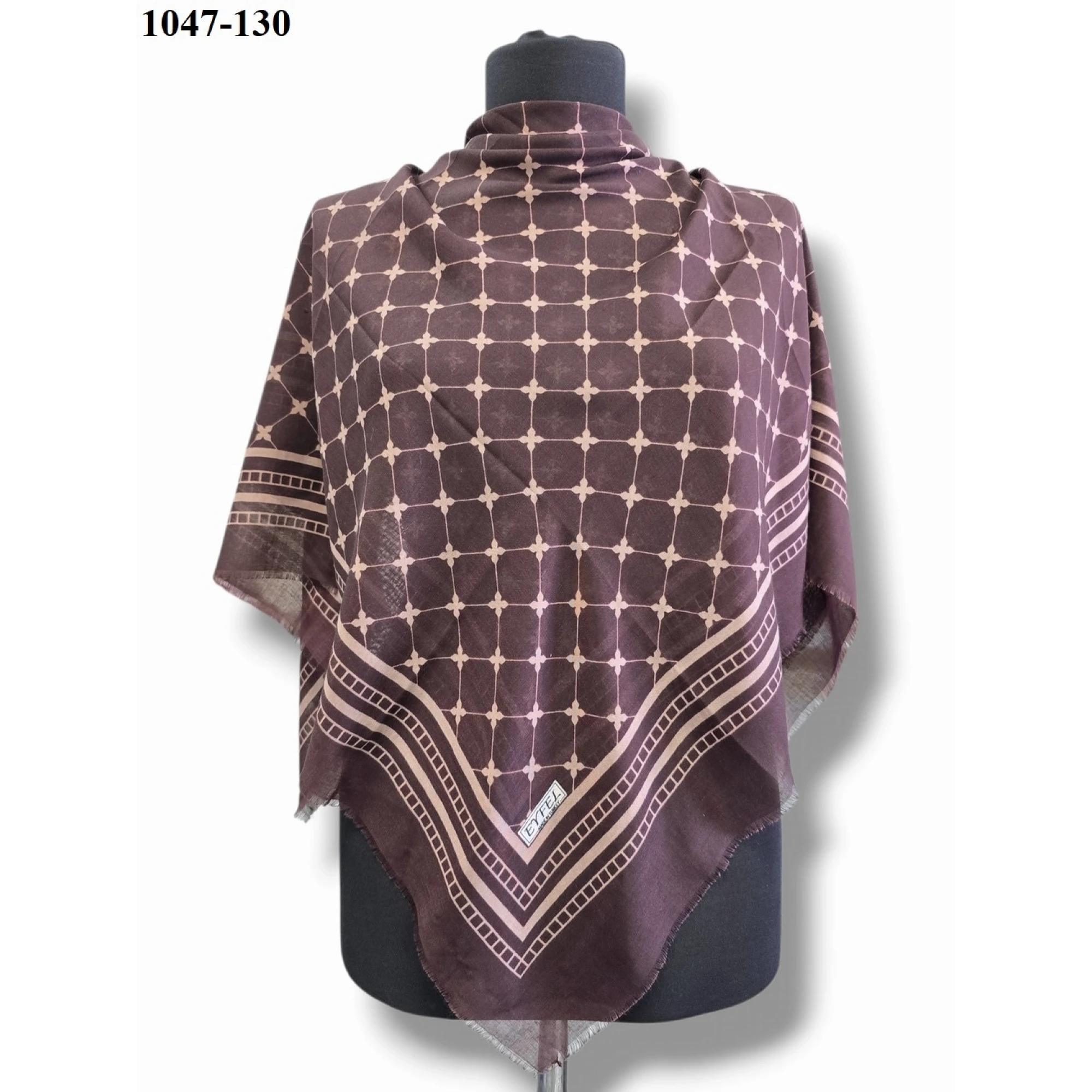 Eyfel Desenli Dimi Pamuk Eşarp 1047-130