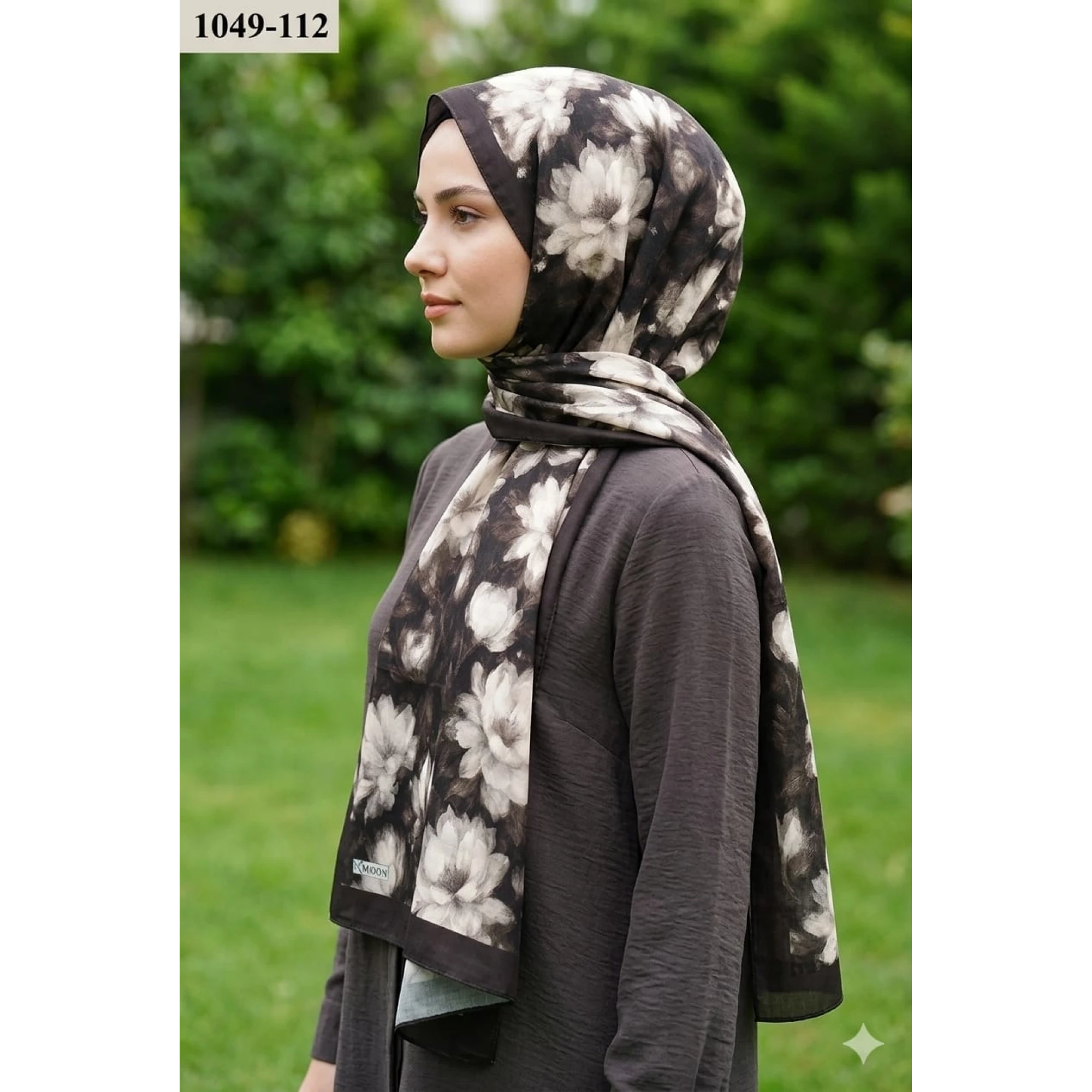 Moon Scarf Soft Pamuk Şal (Kahverengi) 1049-112