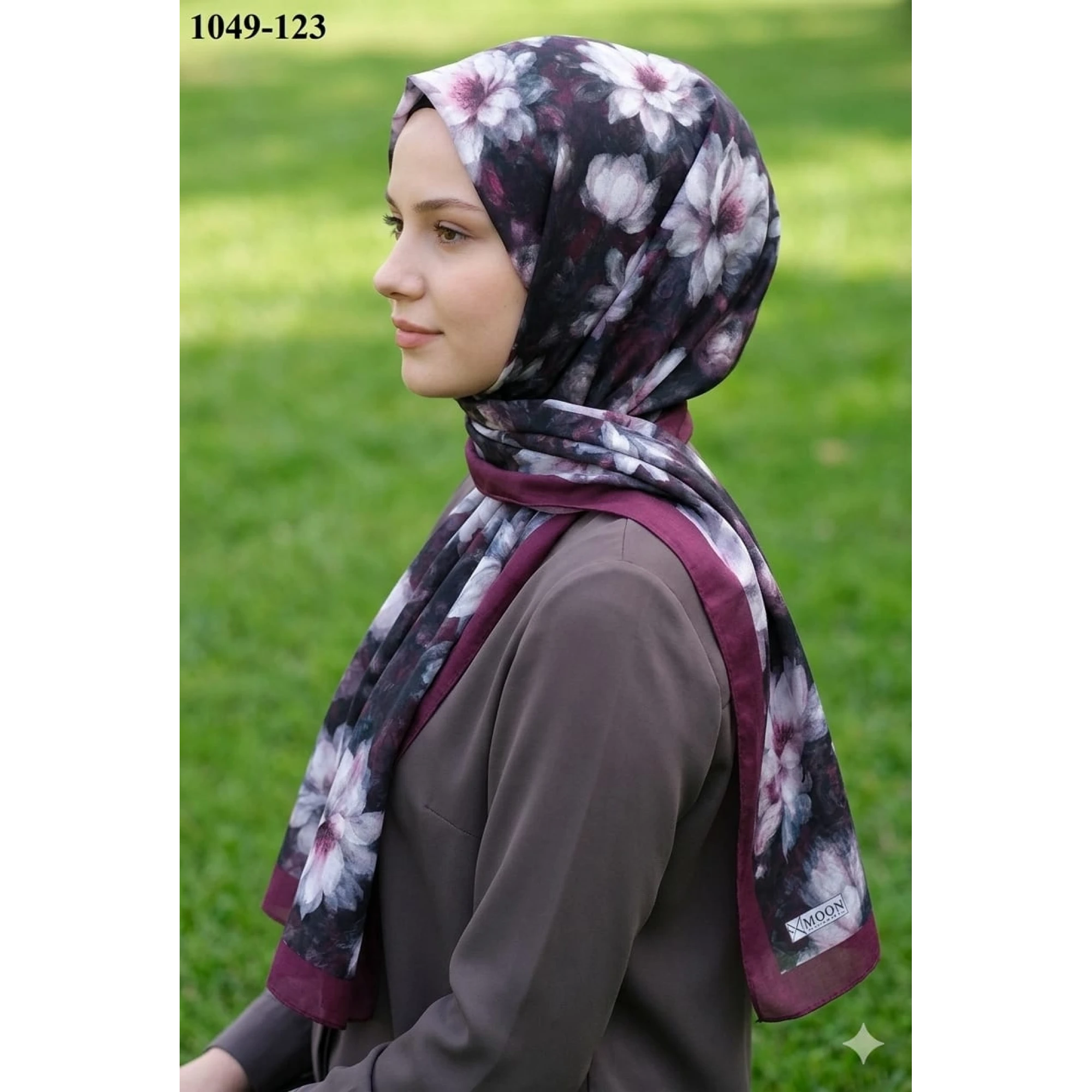 Moon Scarf Soft Pamuk Şal (mürdüm) 1049-123