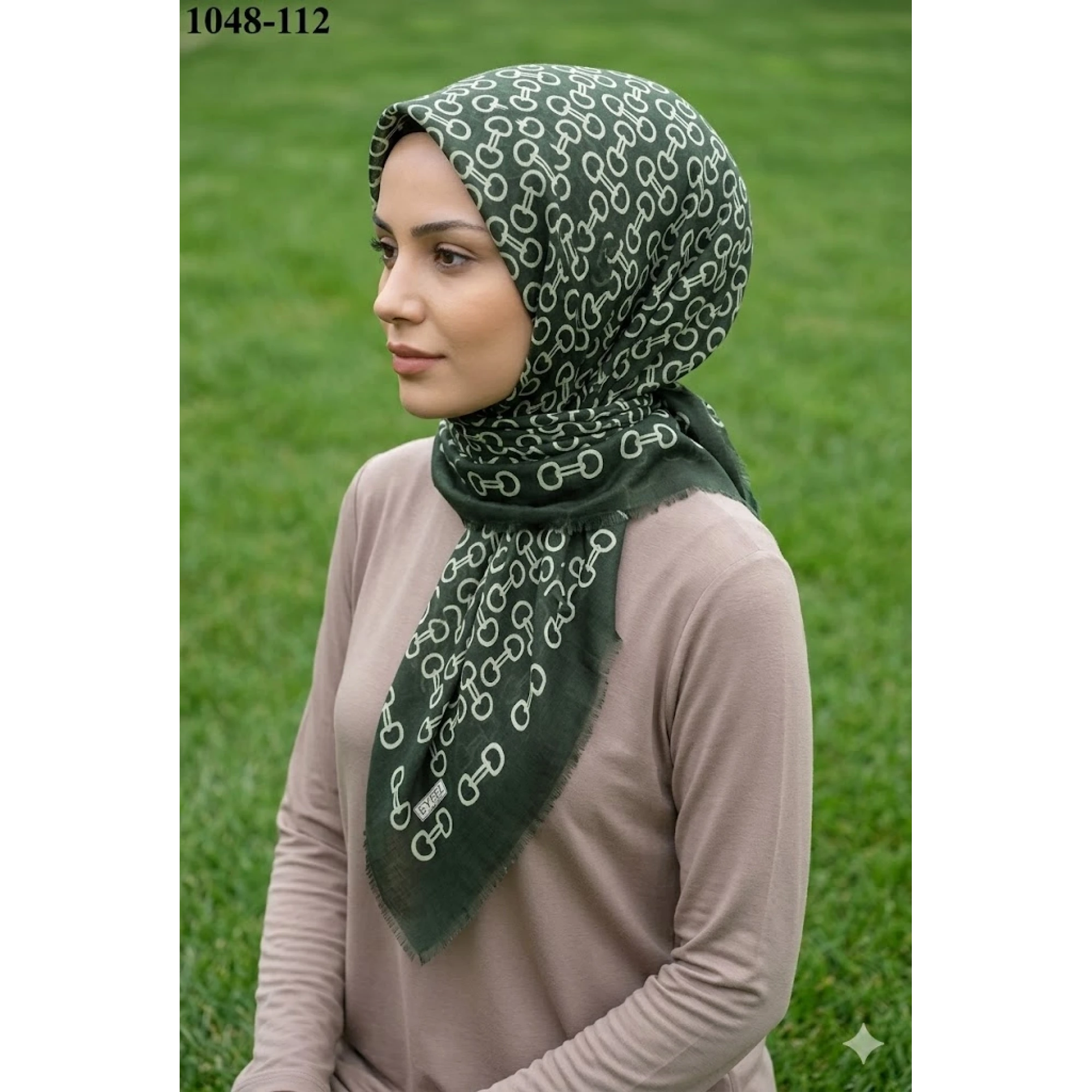 Eyfel Desenli Dimi Pamuk Eşarp 1048-112