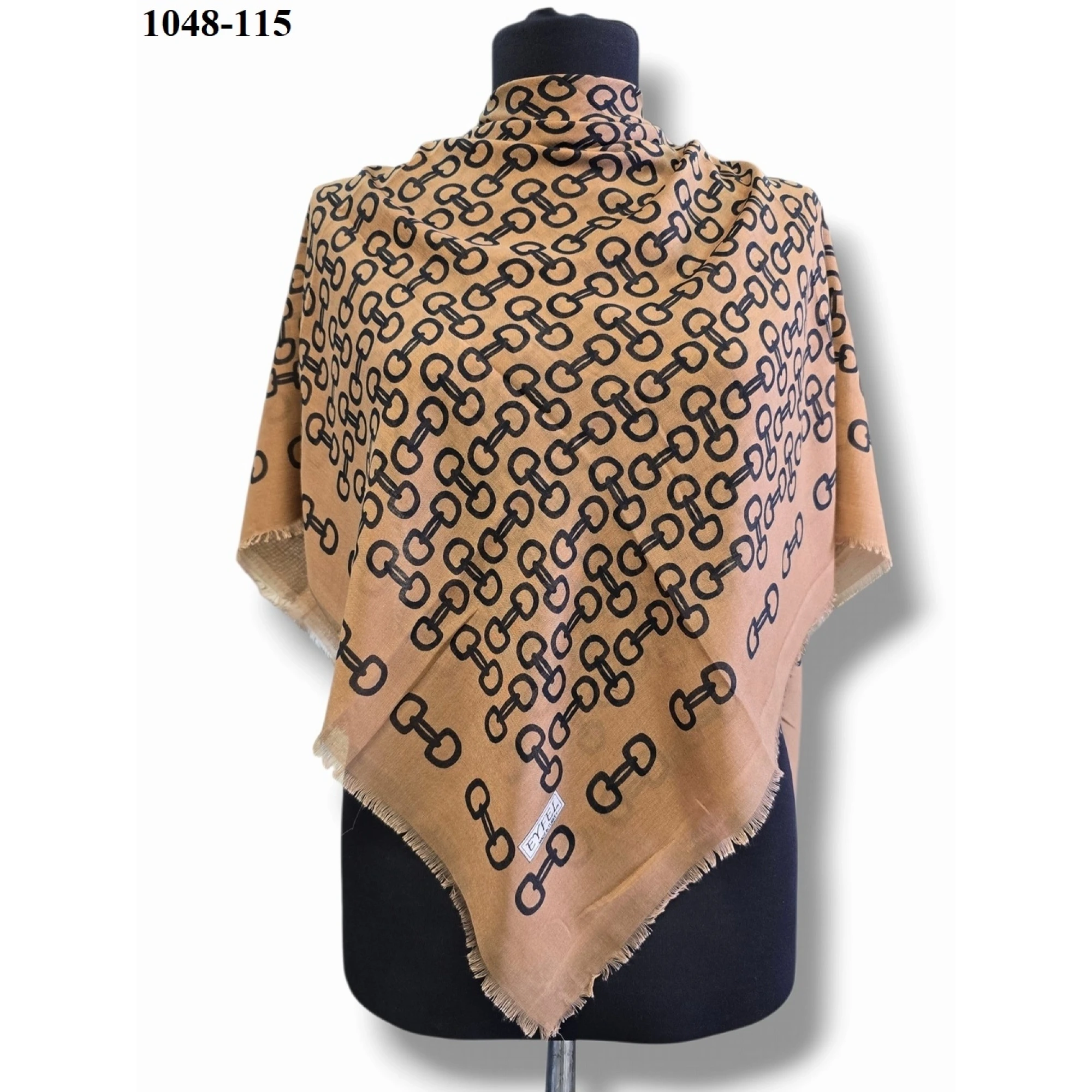 Eyfel Desenli Dimi Pamuk Eşarp 1048-115