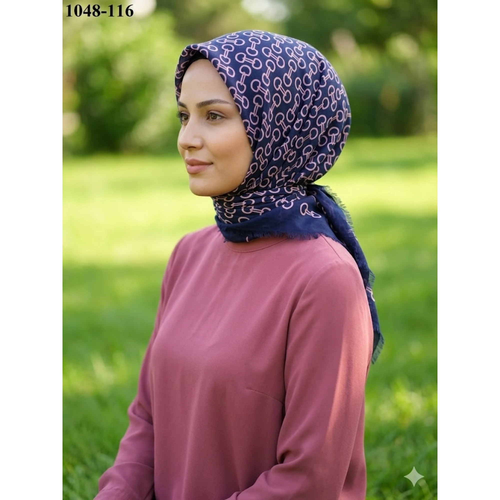 Eyfel Desenli Dimi Pamuk Eşarp 1048-116