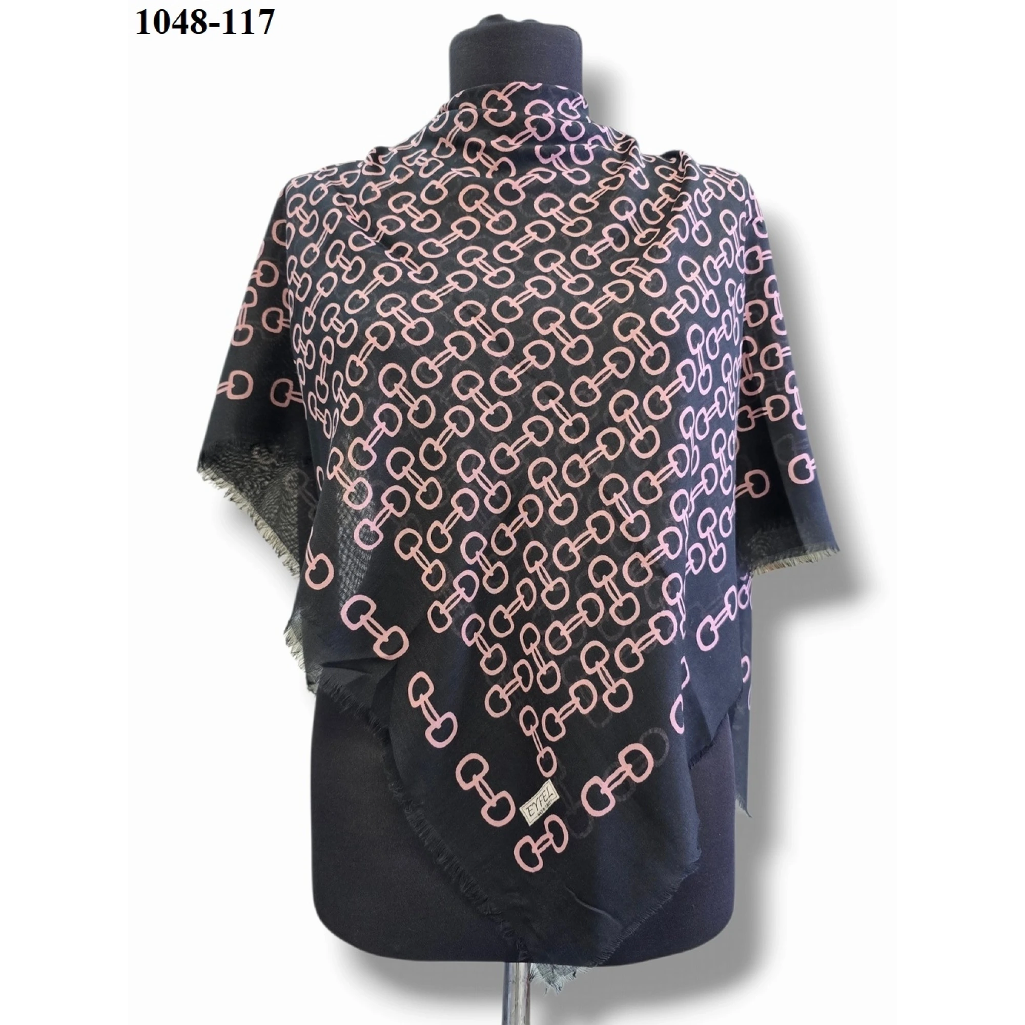 Eyfel Desenli Dimi Pamuk Eşarp 1048-117