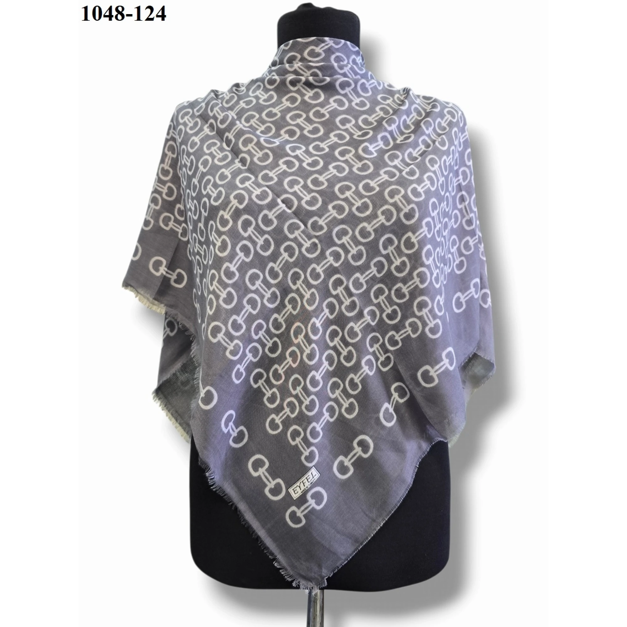 Eyfel Desenli Dimi Pamuk Eşarp 1048-124