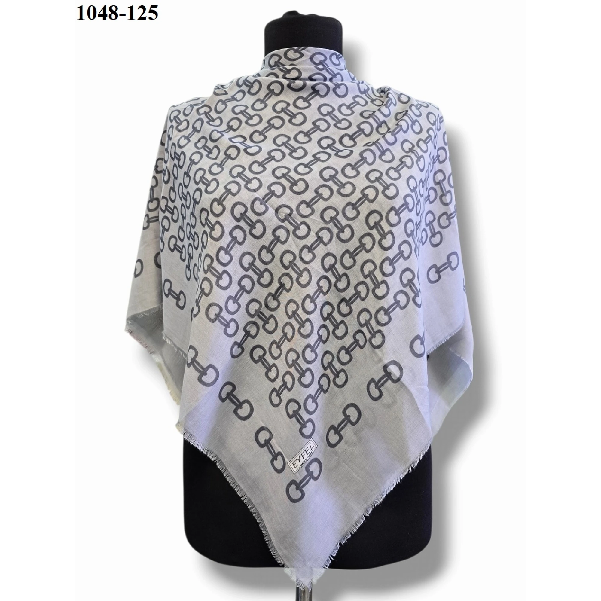 Eyfel Desenli Dimi Pamuk Eşarp 1048-125