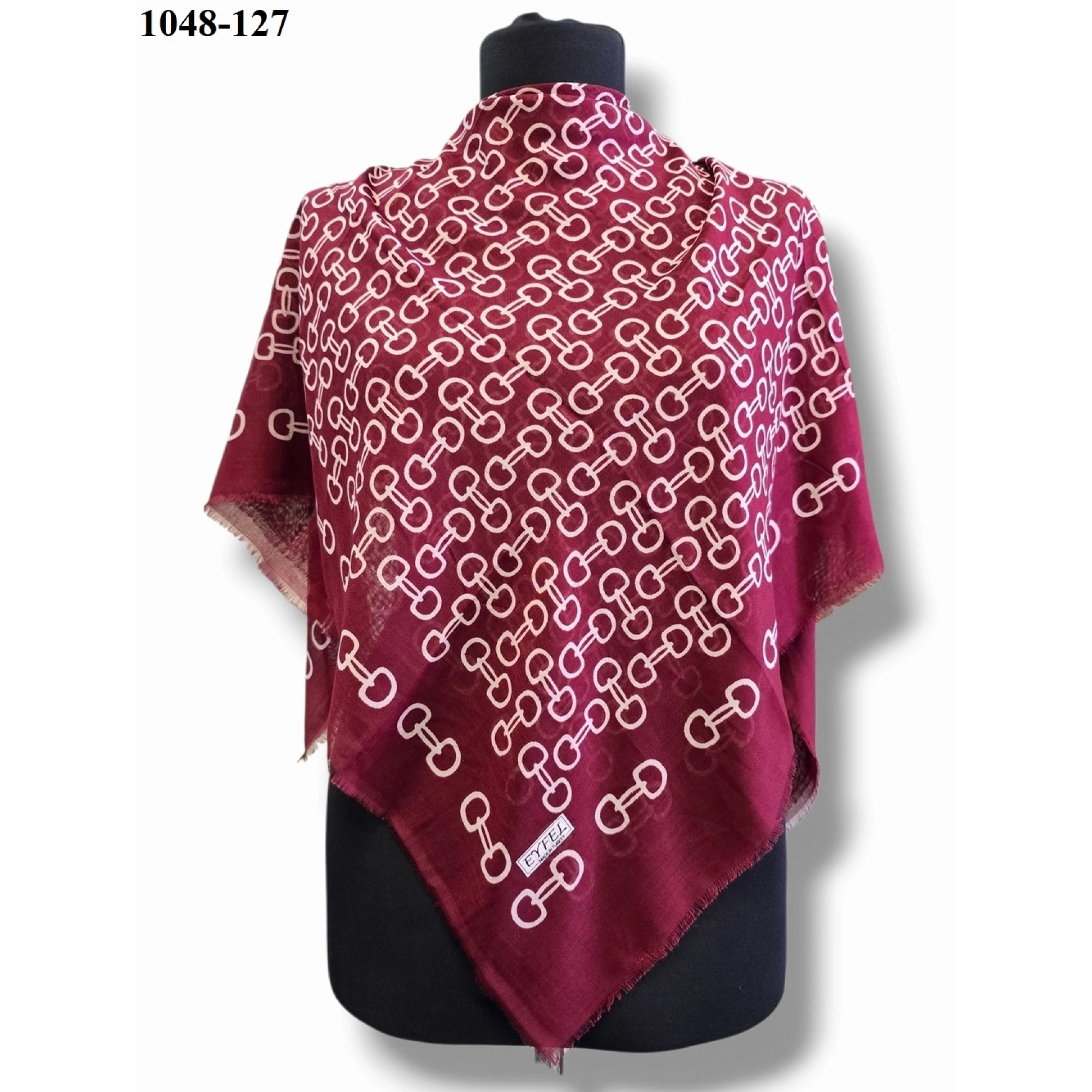 Eyfel Desenli Dimi Pamuk Eşarp 1048-127