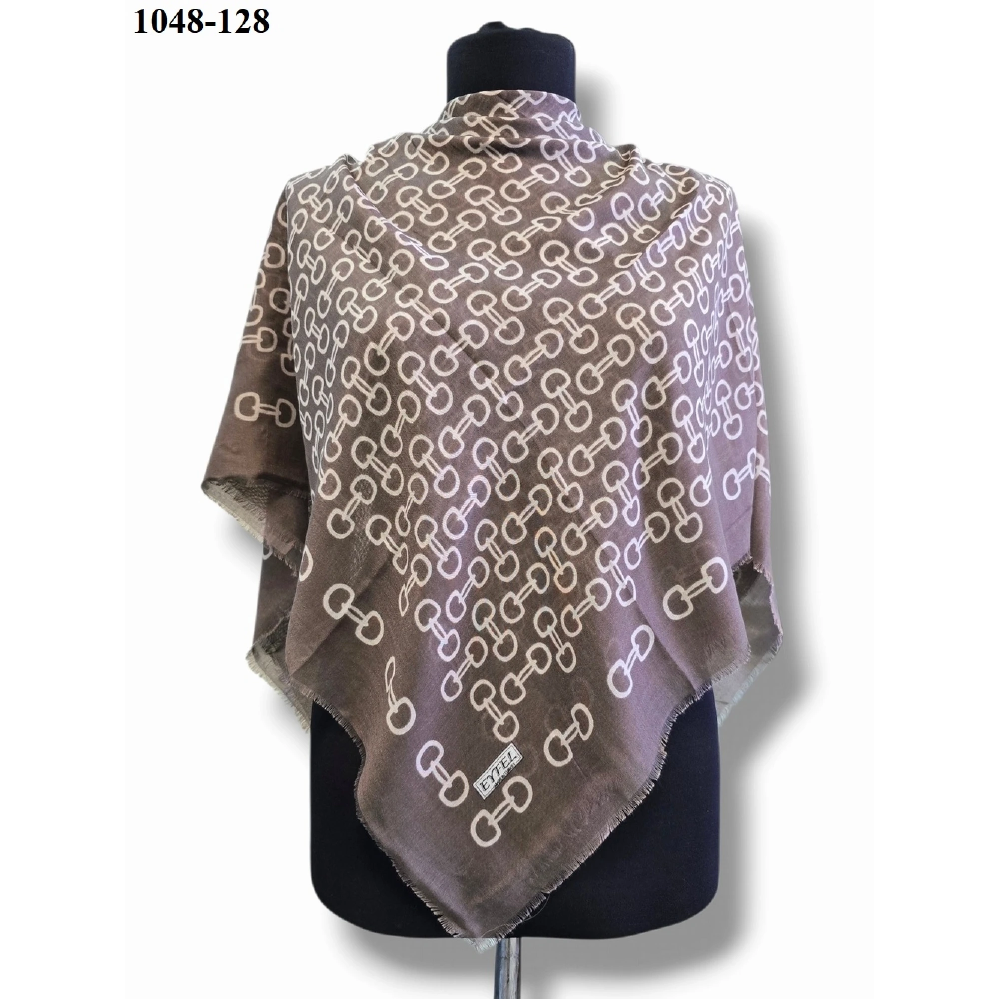 Eyfel Desenli Dimi Pamuk Eşarp 1048-128