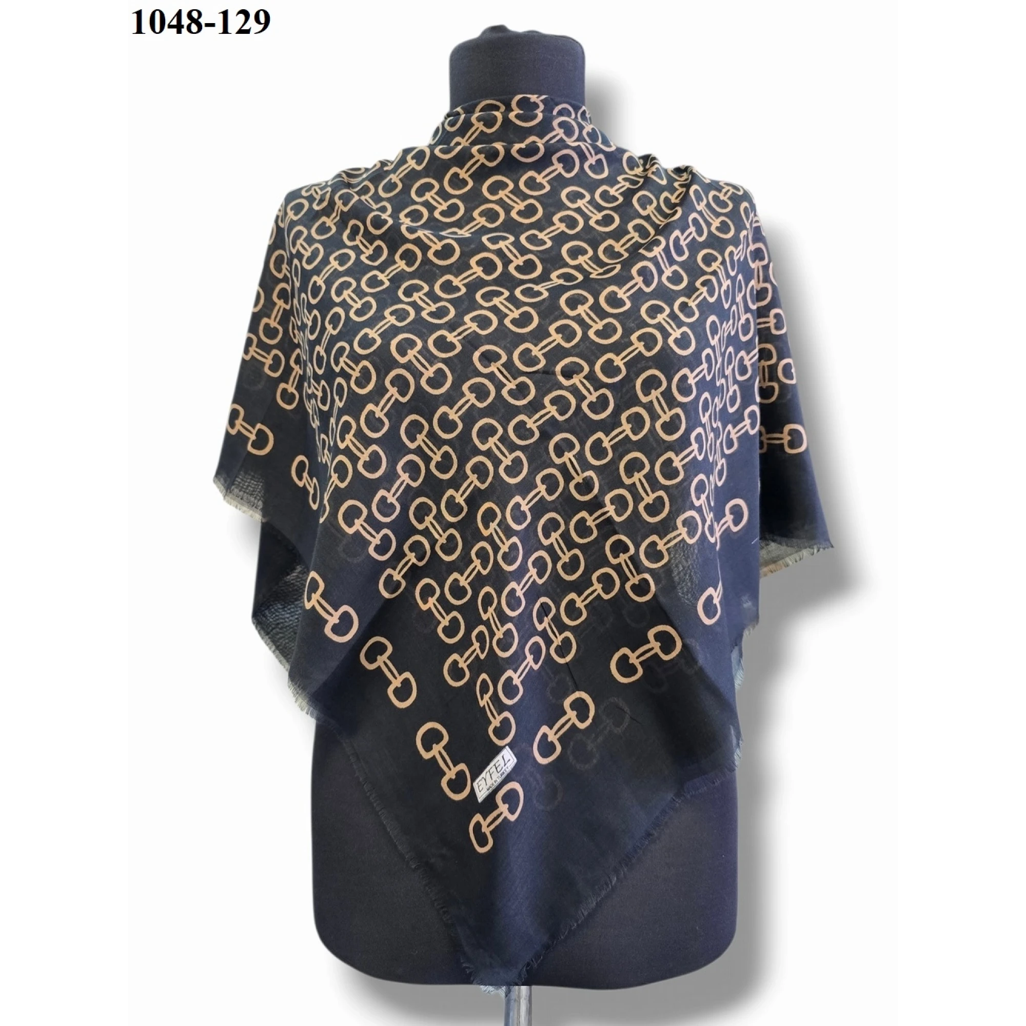 Eyfel Desenli Dimi Pamuk Eşarp 1048-129