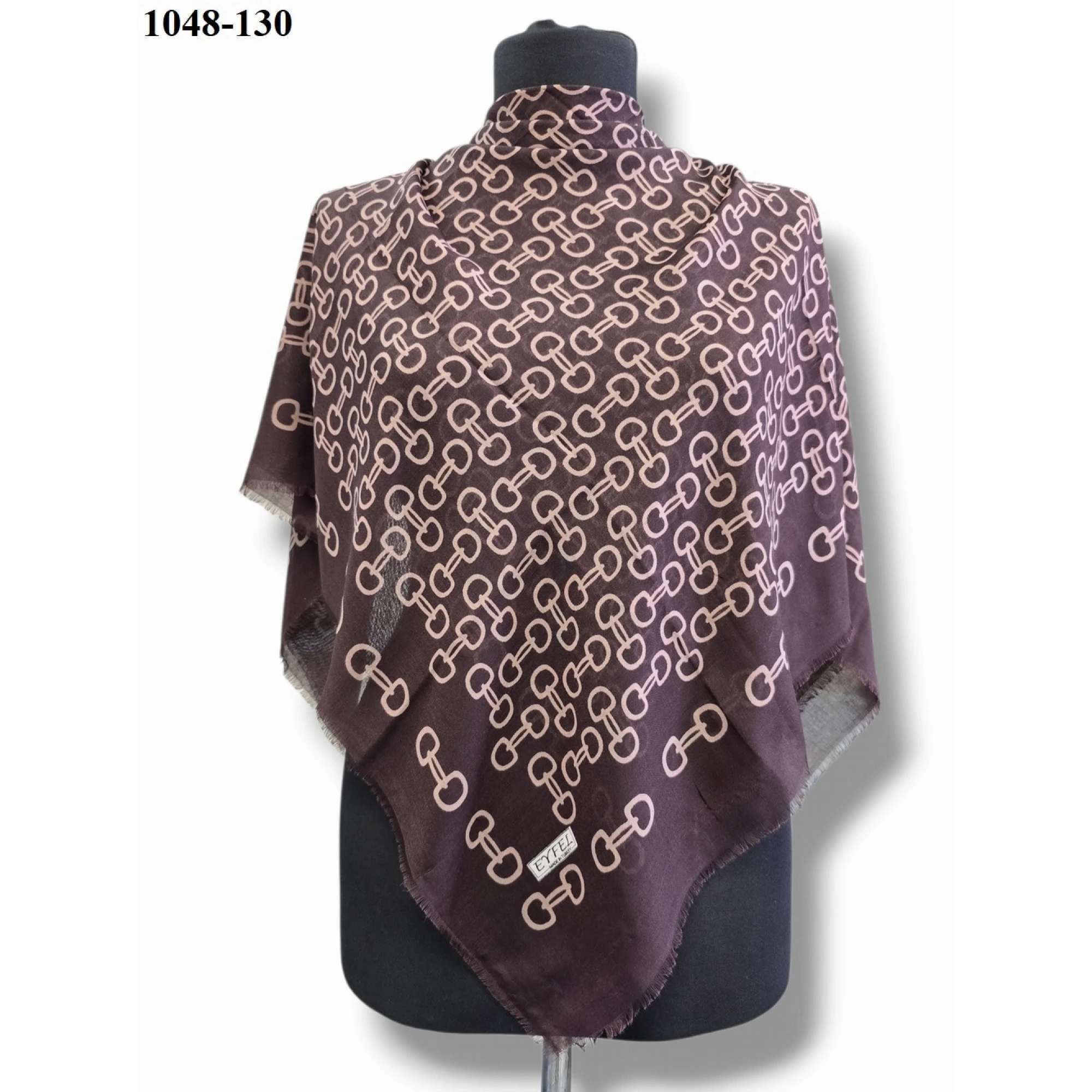 Eyfel Desenli Dimi Pamuk Eşarp 1048-130