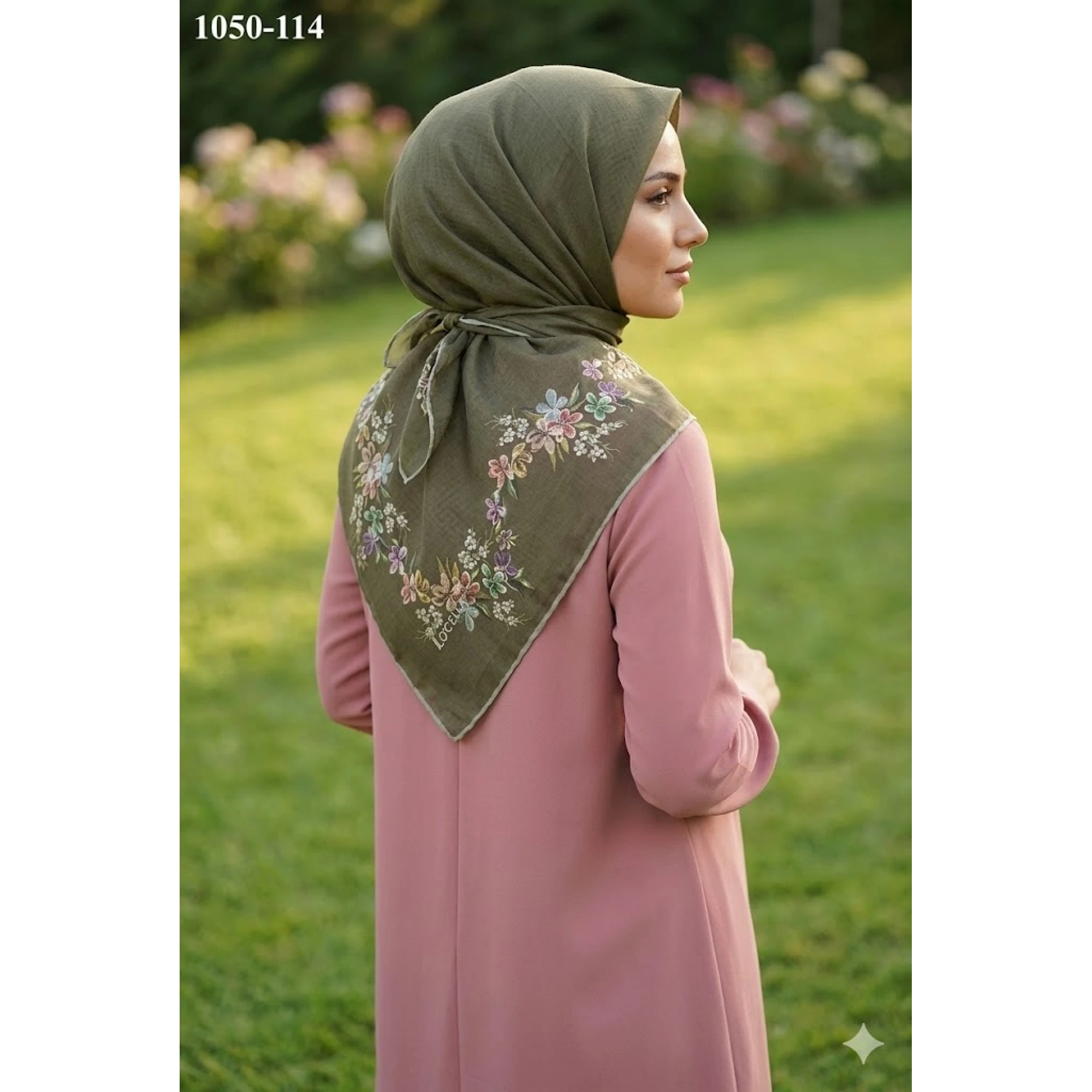Locella Soft Pamuk Eşarp (Haki) 1050-114