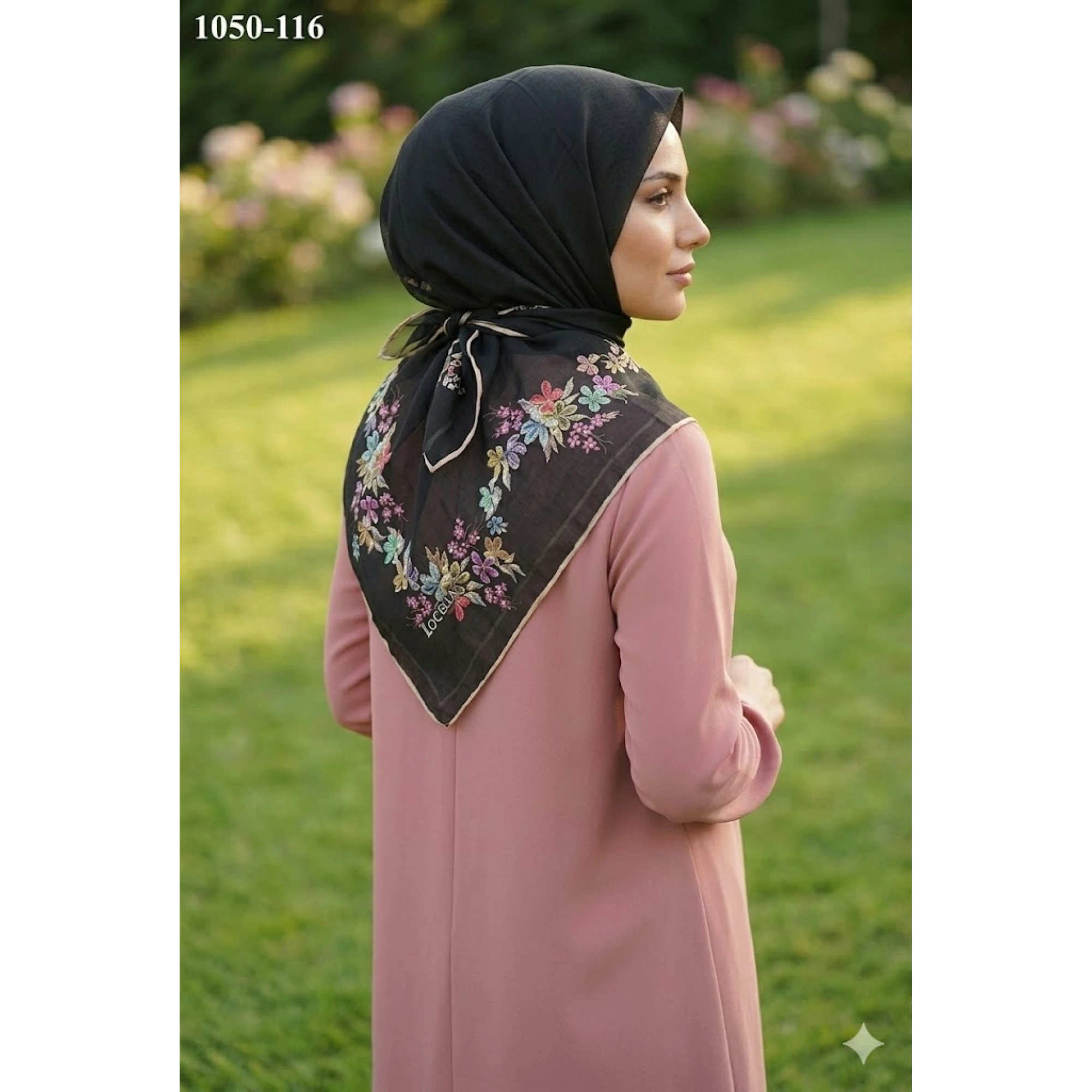 Locella Soft Pamuk Eşarp (Siyah) 1050-116