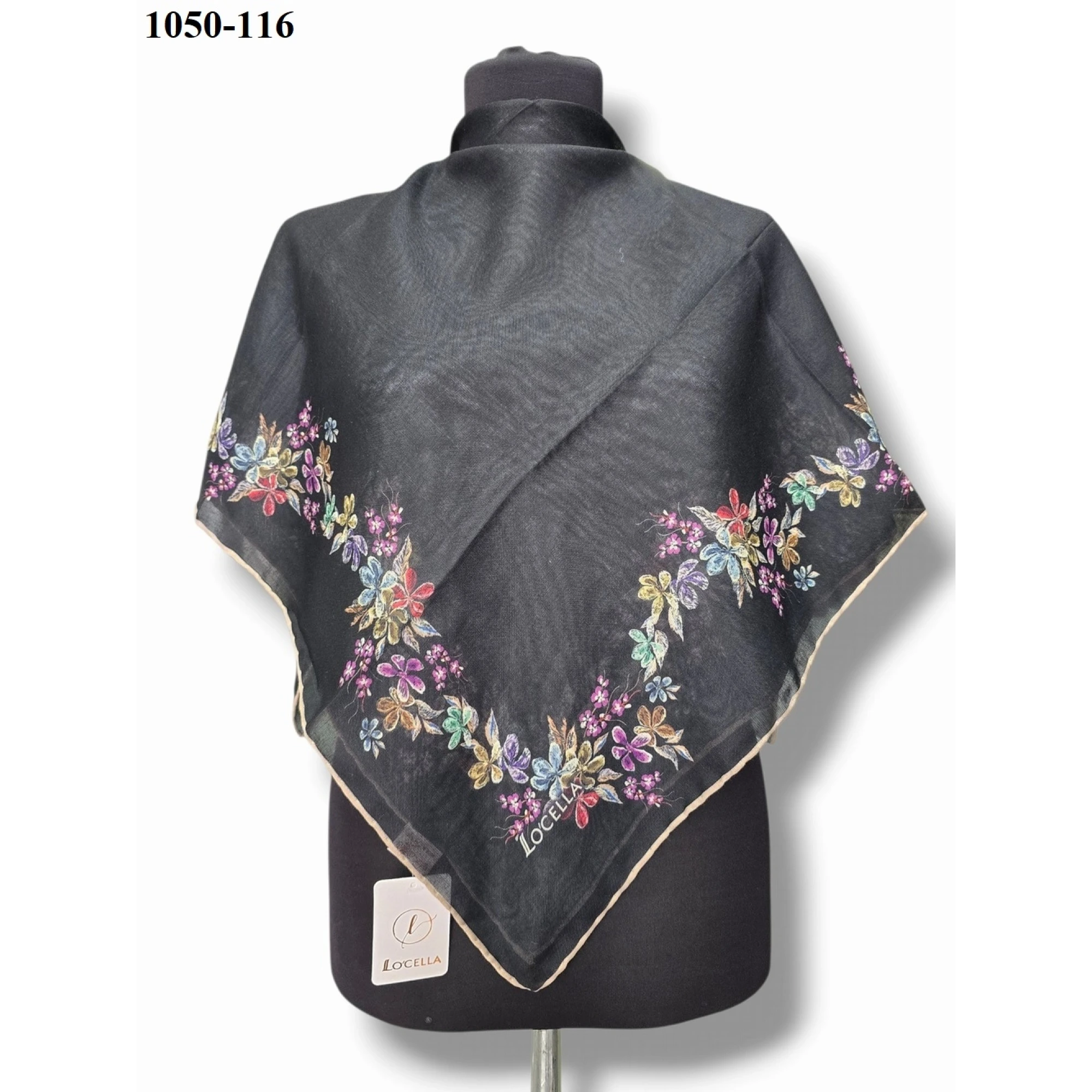 Locella Soft Pamuk Eşarp (Siyah) 1050-116