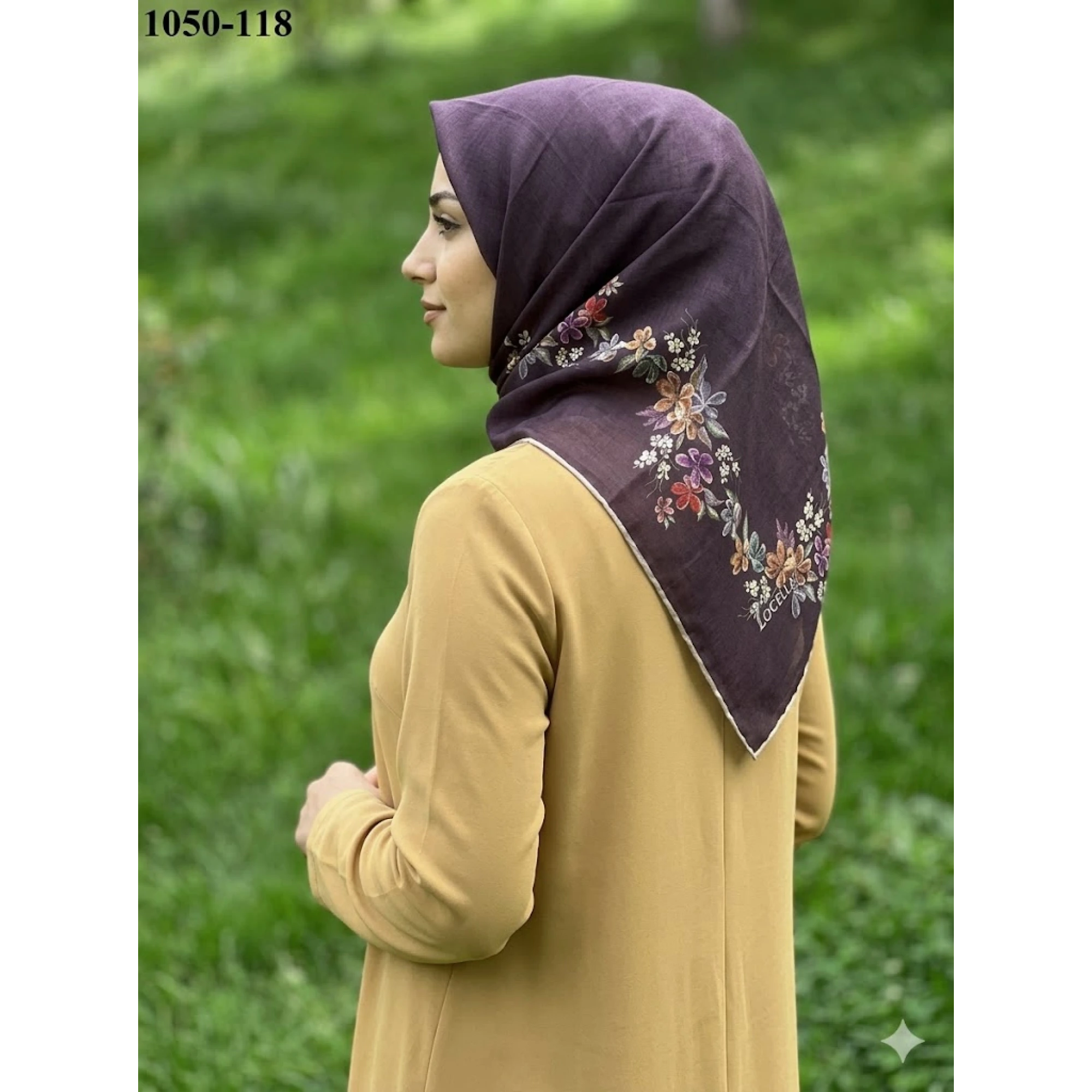 Locella Soft Pamuk Eşarp (Koyu Mor) 1050-118