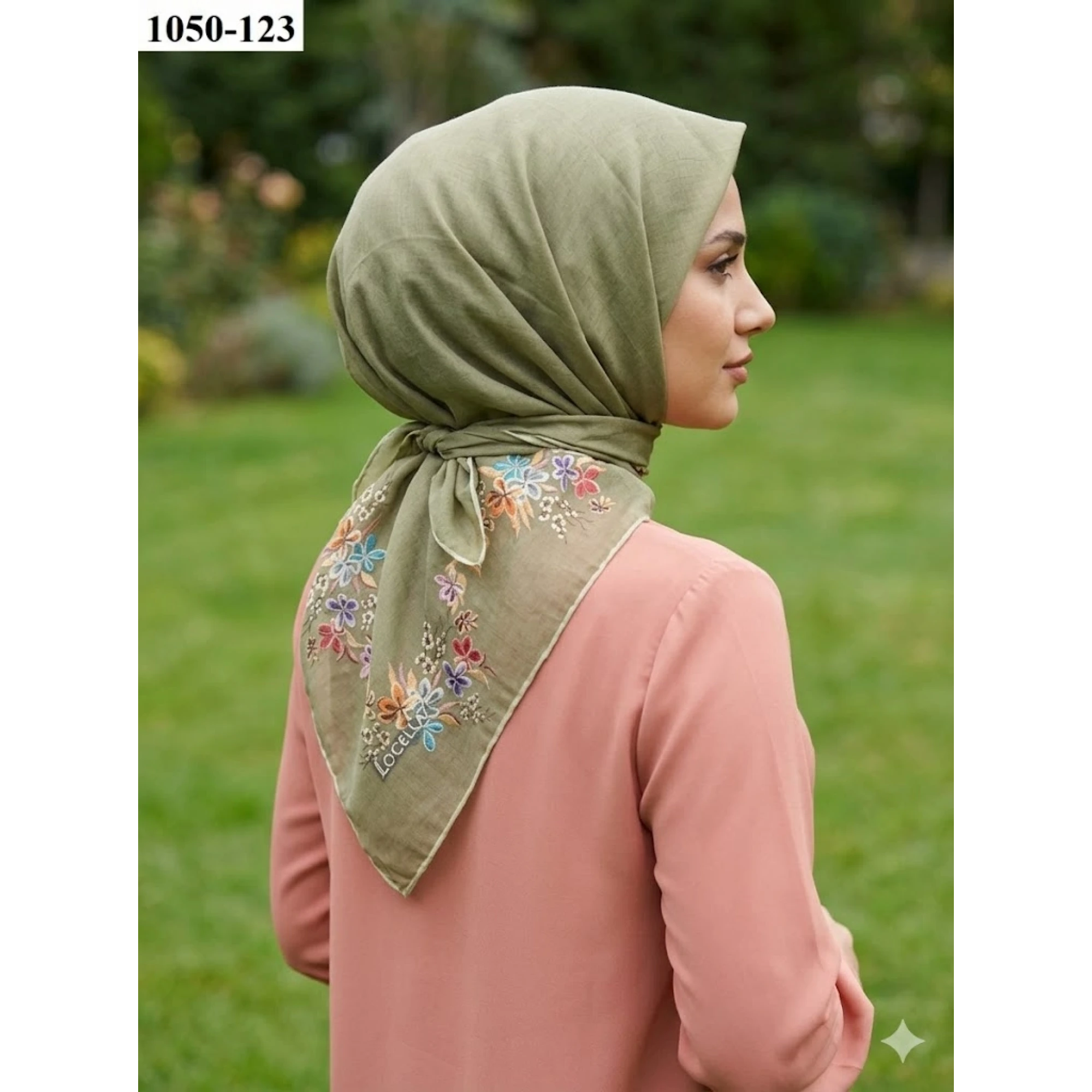 Locella Soft Pamuk Eşarp (Açık Haki) 1050-123