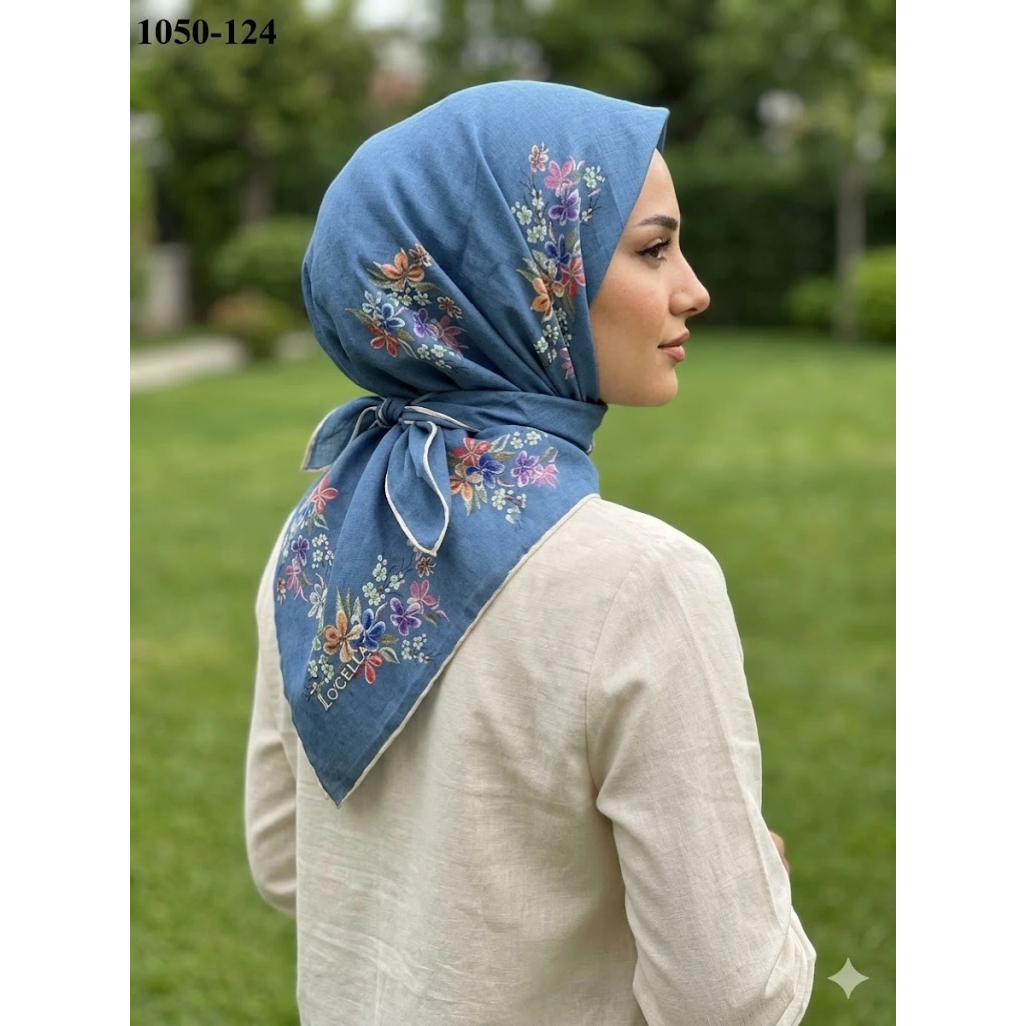 Locella Soft Pamuk Eşarp (Mavi) 1050-124