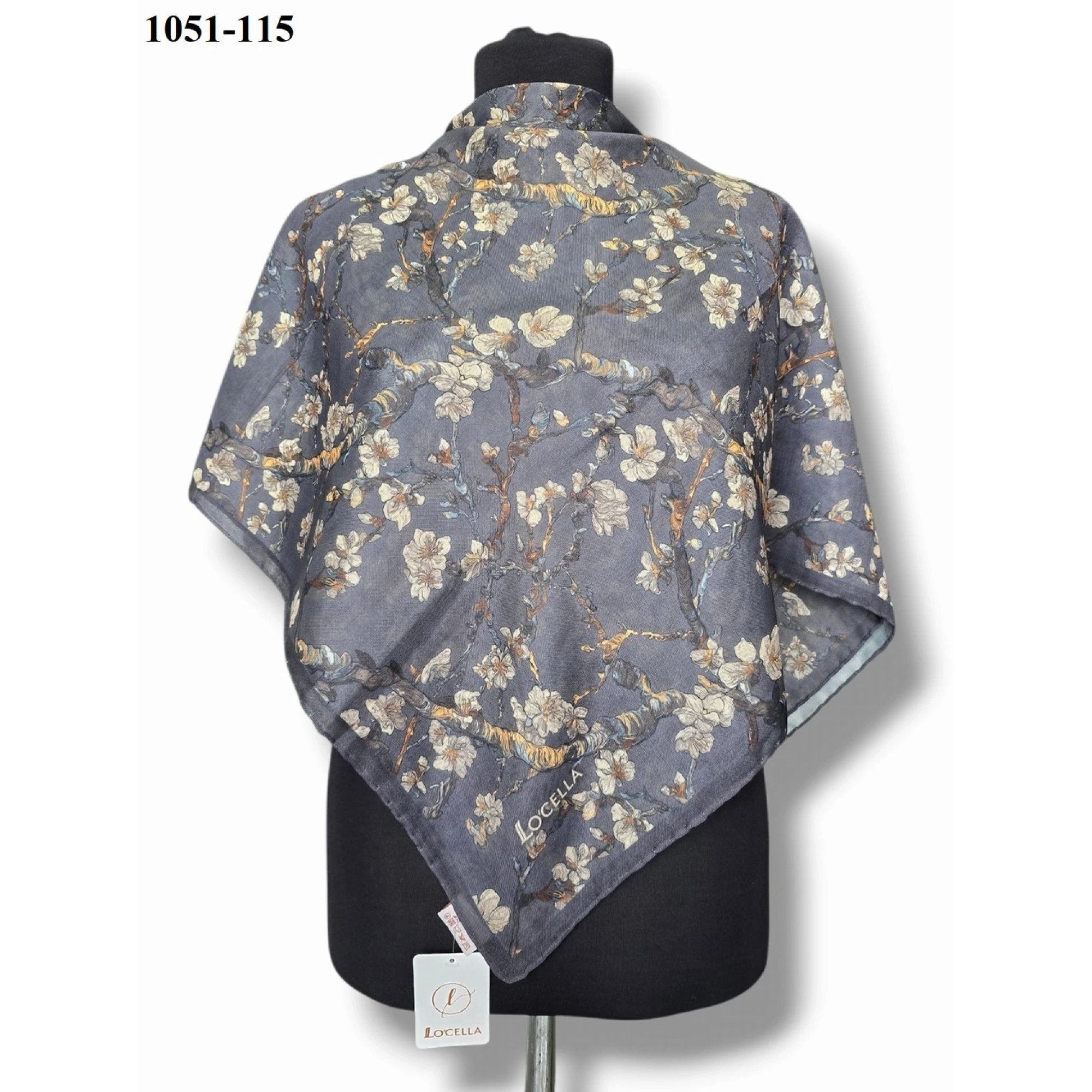 Locella Soft Pamuk Eşarp (Gri) 1051-115