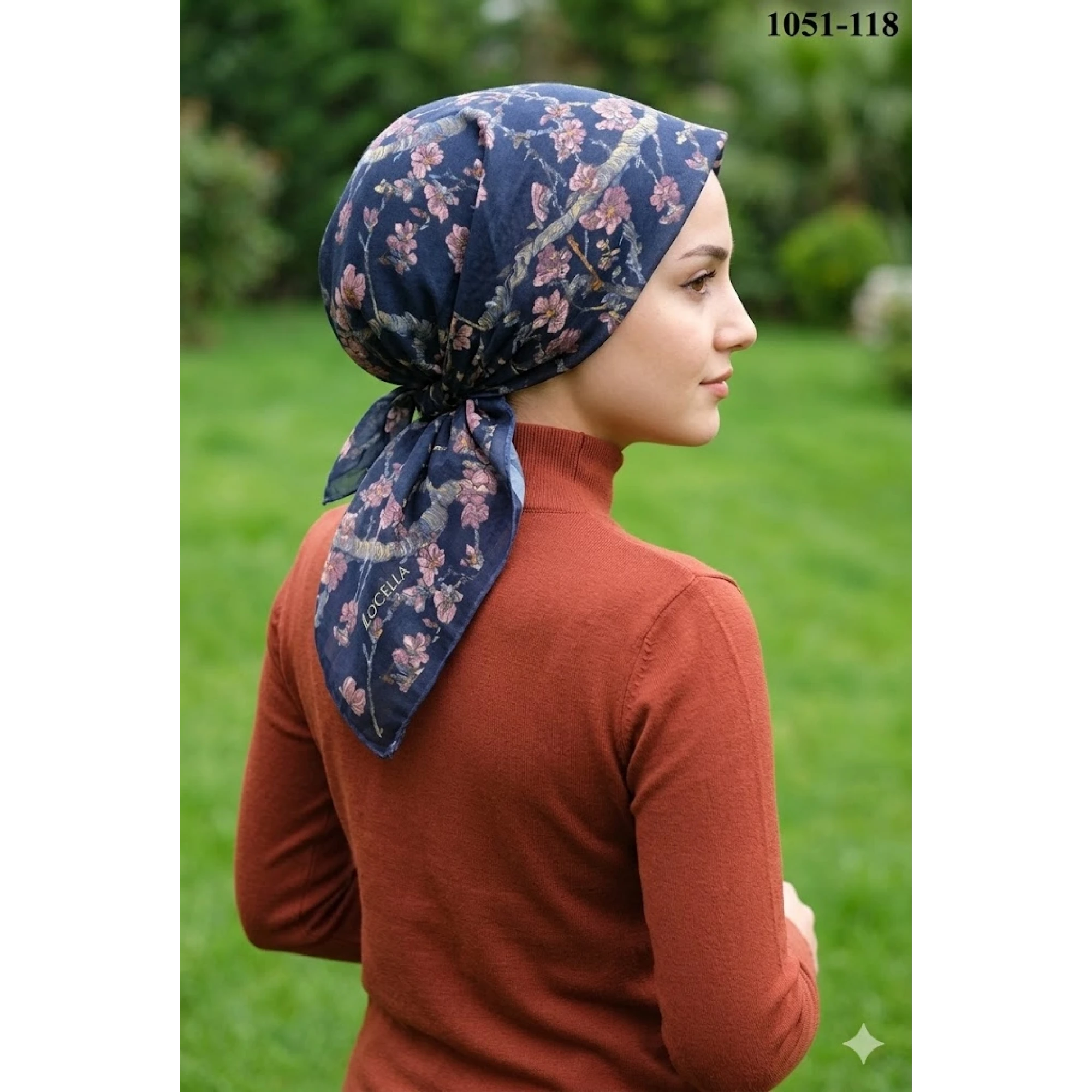 Locella Soft Pamuk Eşarp (Lacivert) 1051-118