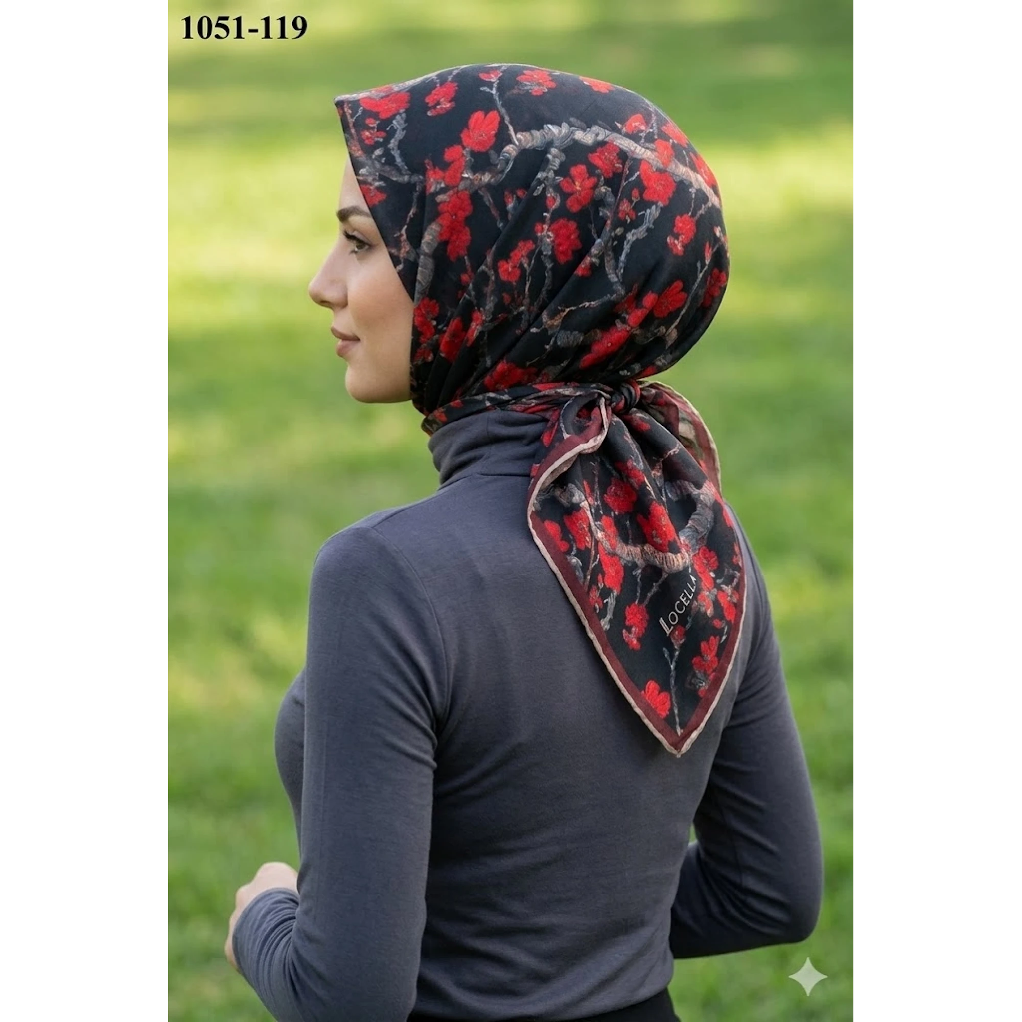 Locella Soft Pamuk Eşarp (Siyah) 1051-119