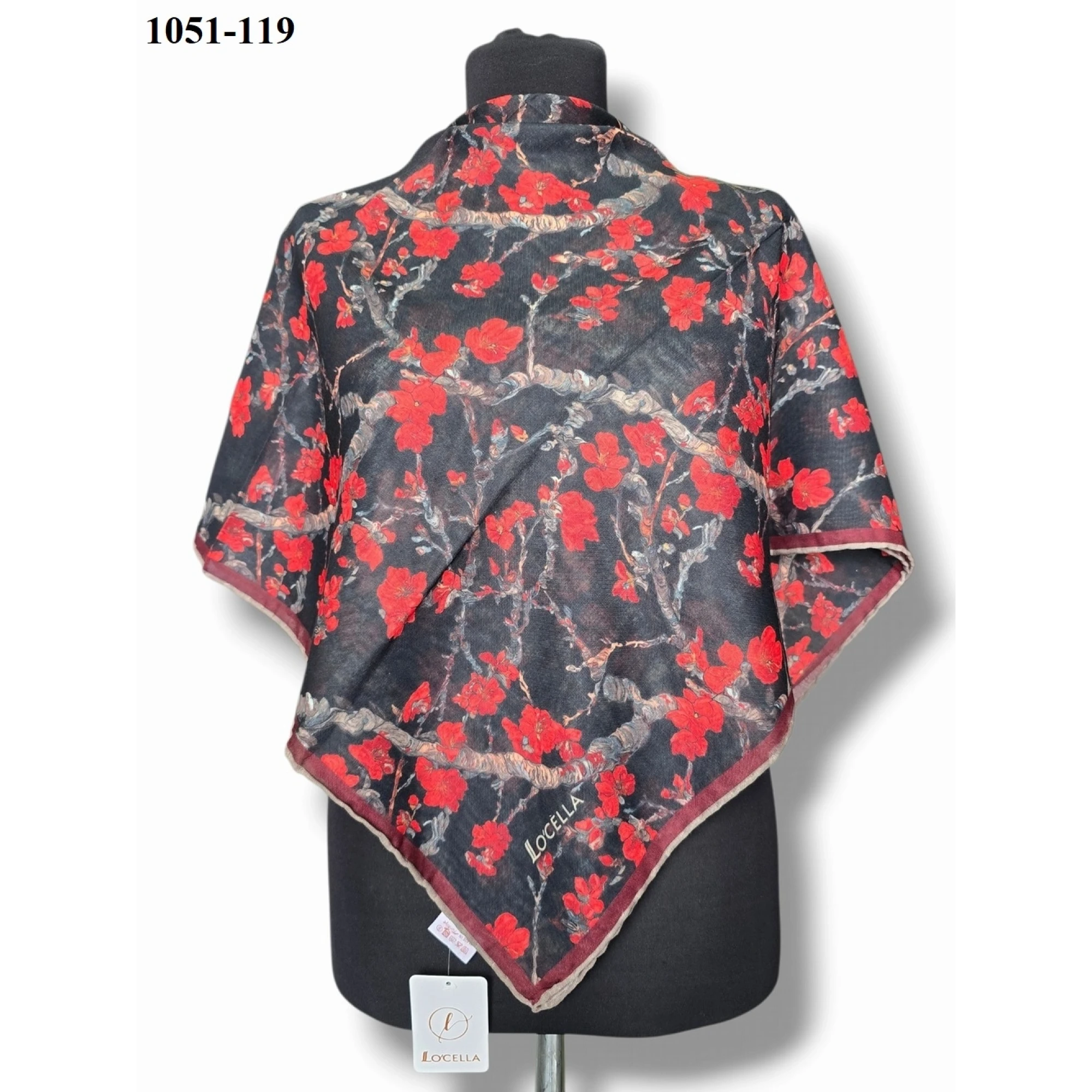 Locella Soft Pamuk Eşarp (Siyah) 1051-119