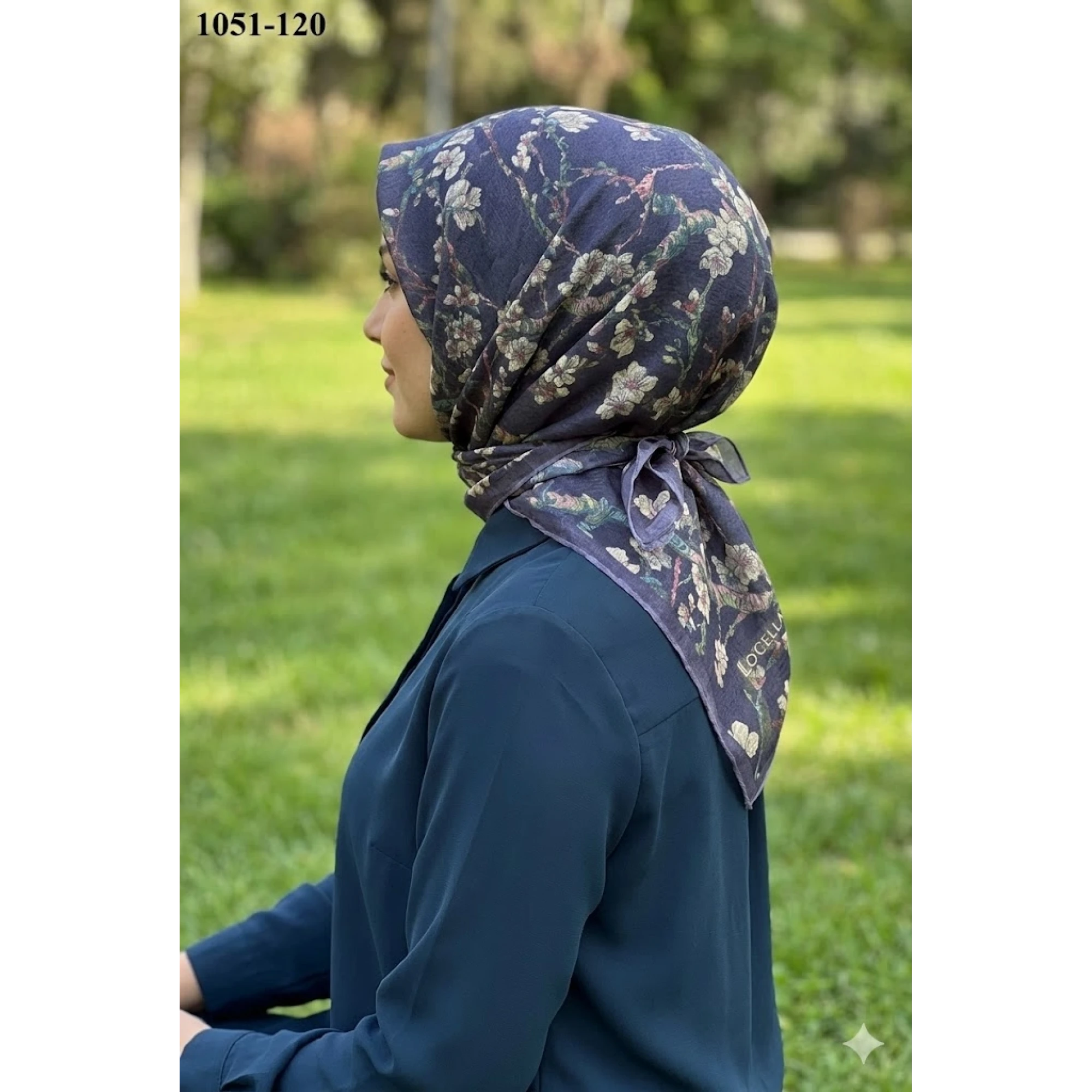 Locella Soft Pamuk Eşarp (Lacivert) 1051-120