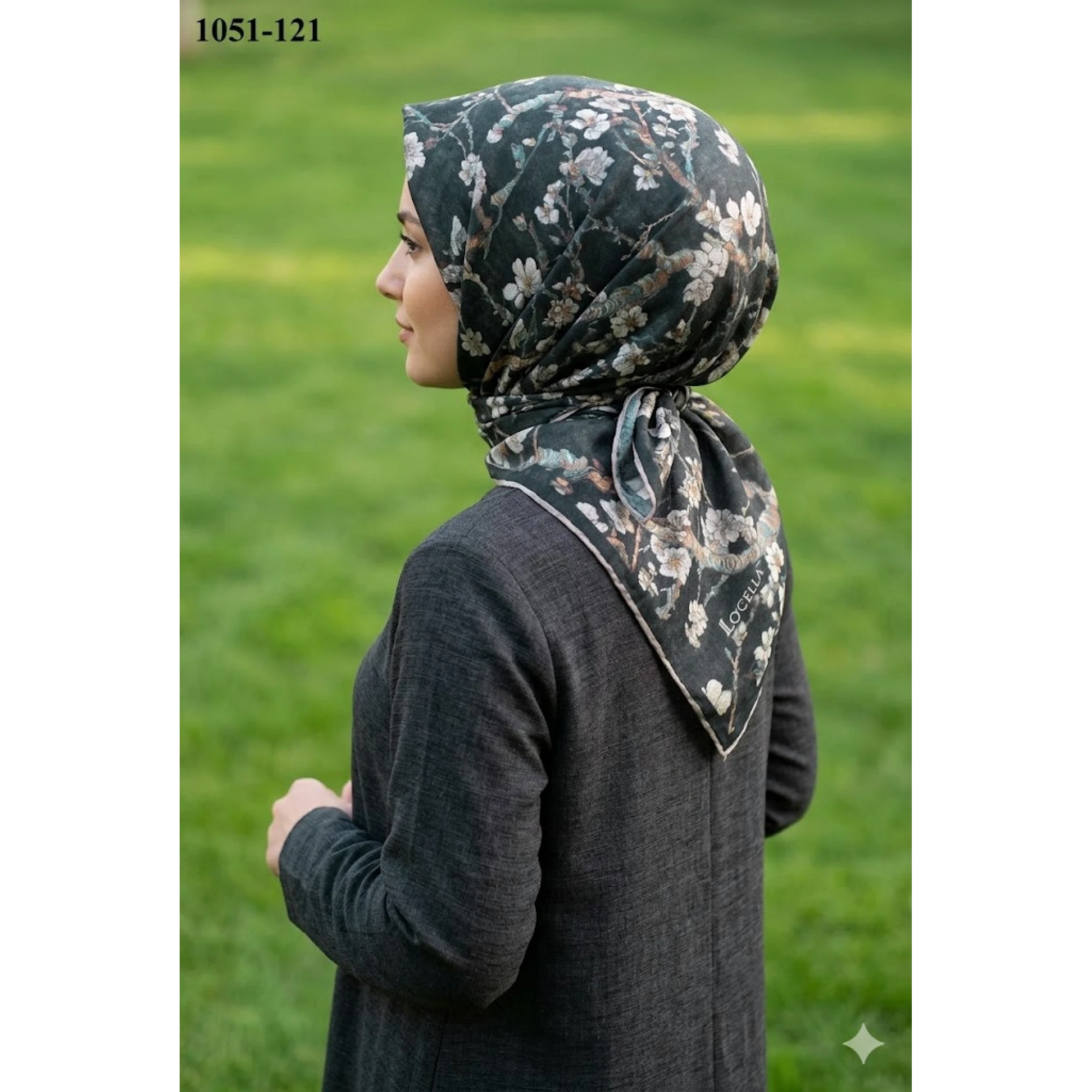 Locella Soft Pamuk Eşarp (Siyah) 1051-121