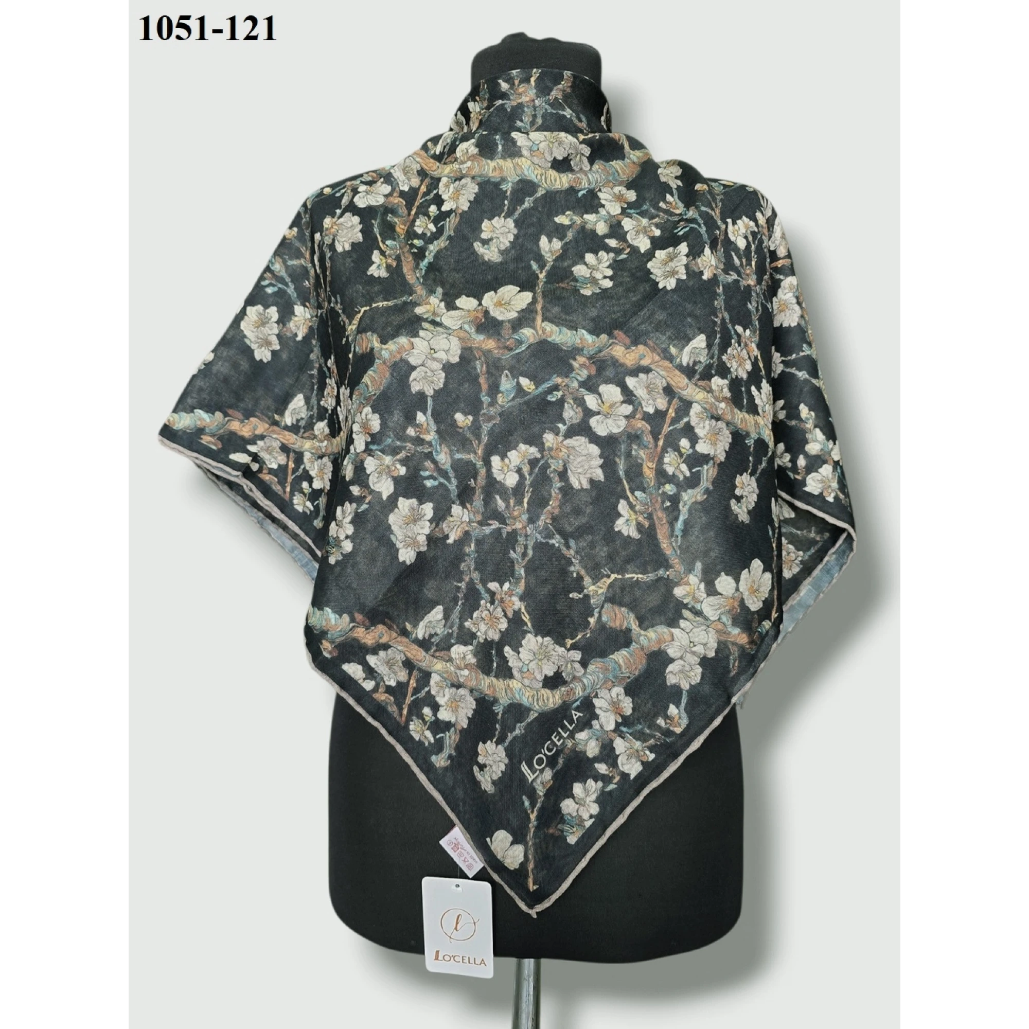 Locella Soft Pamuk Eşarp (Siyah) 1051-121