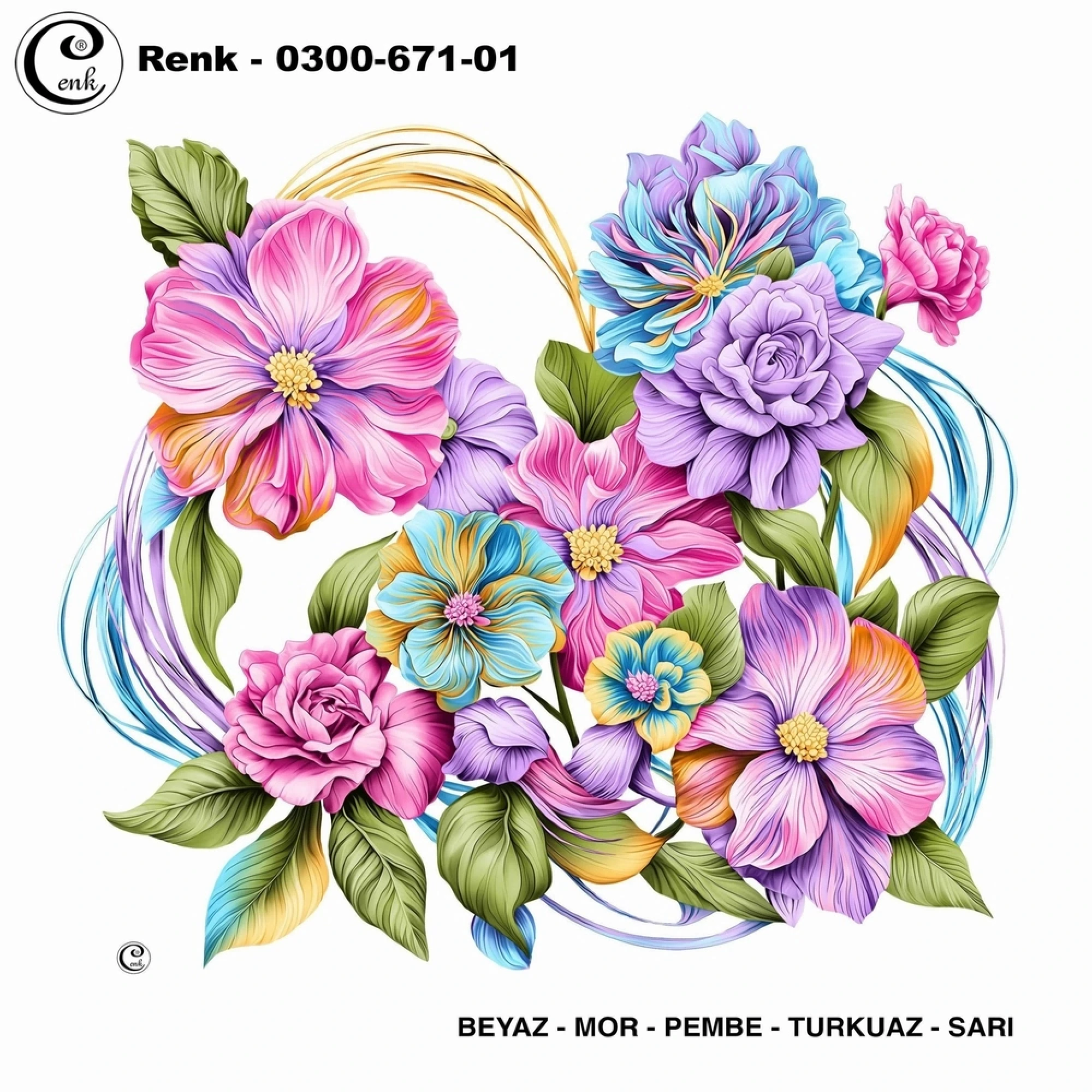 Cenk Desenli Oyalık Yazma 671-01