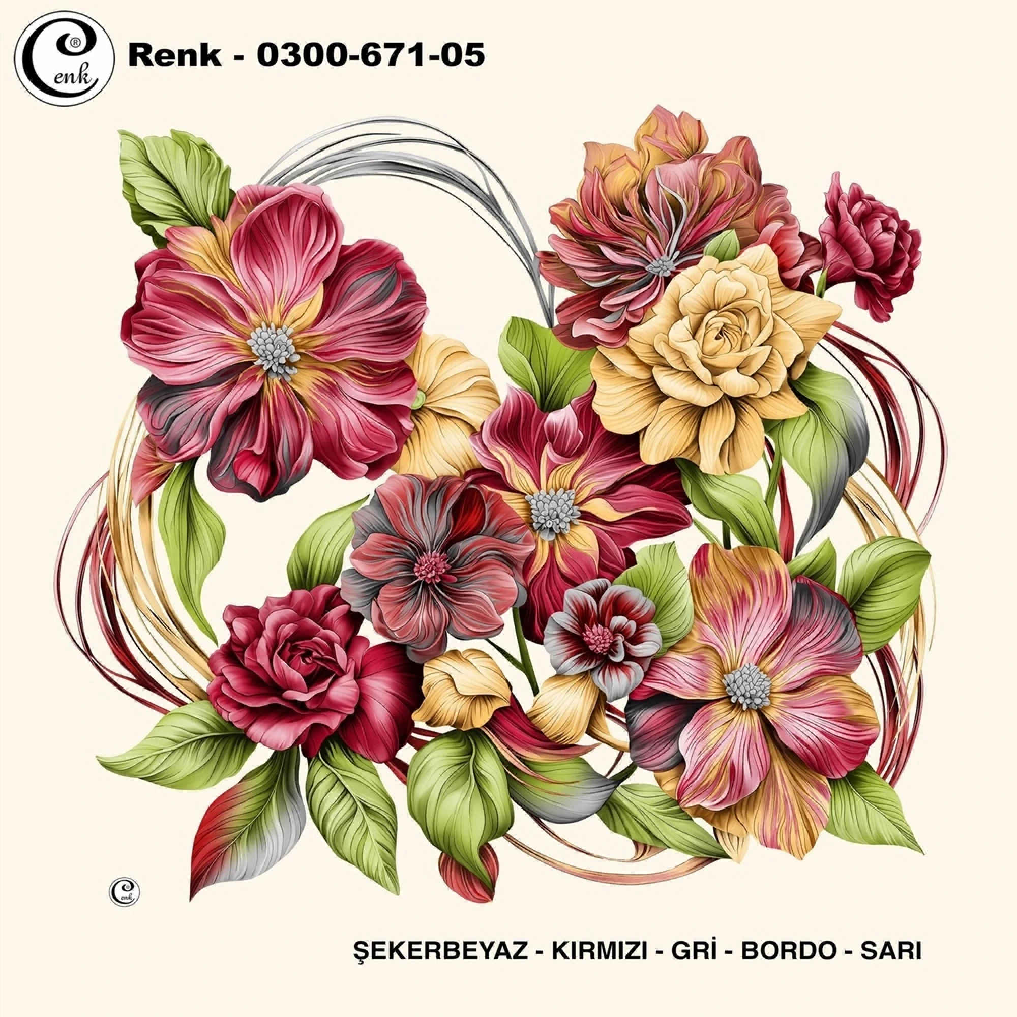 Cenk Desenli Oyalık Yazma 671-05
