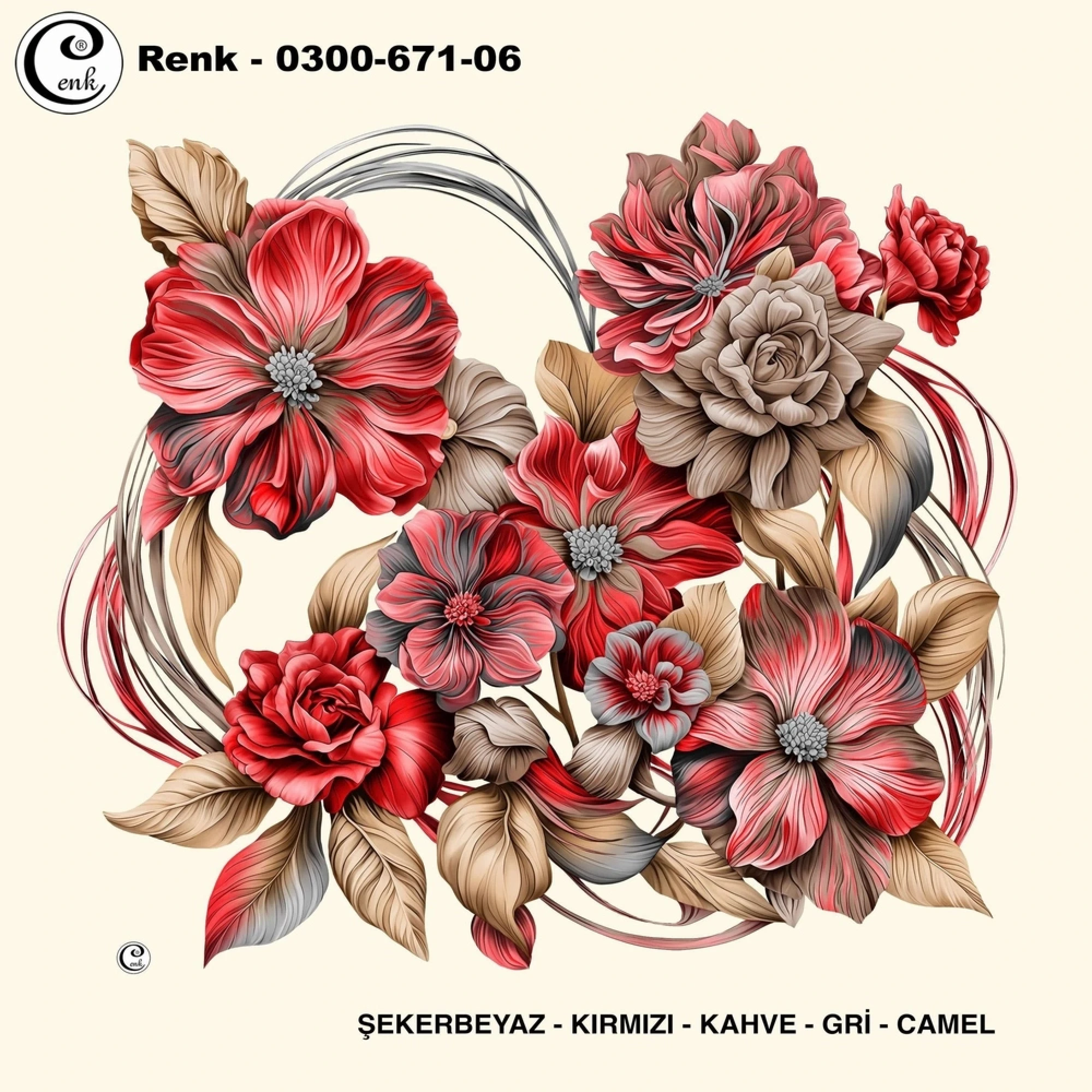 Cenk Desenli Oyalık Yazma 671-06
