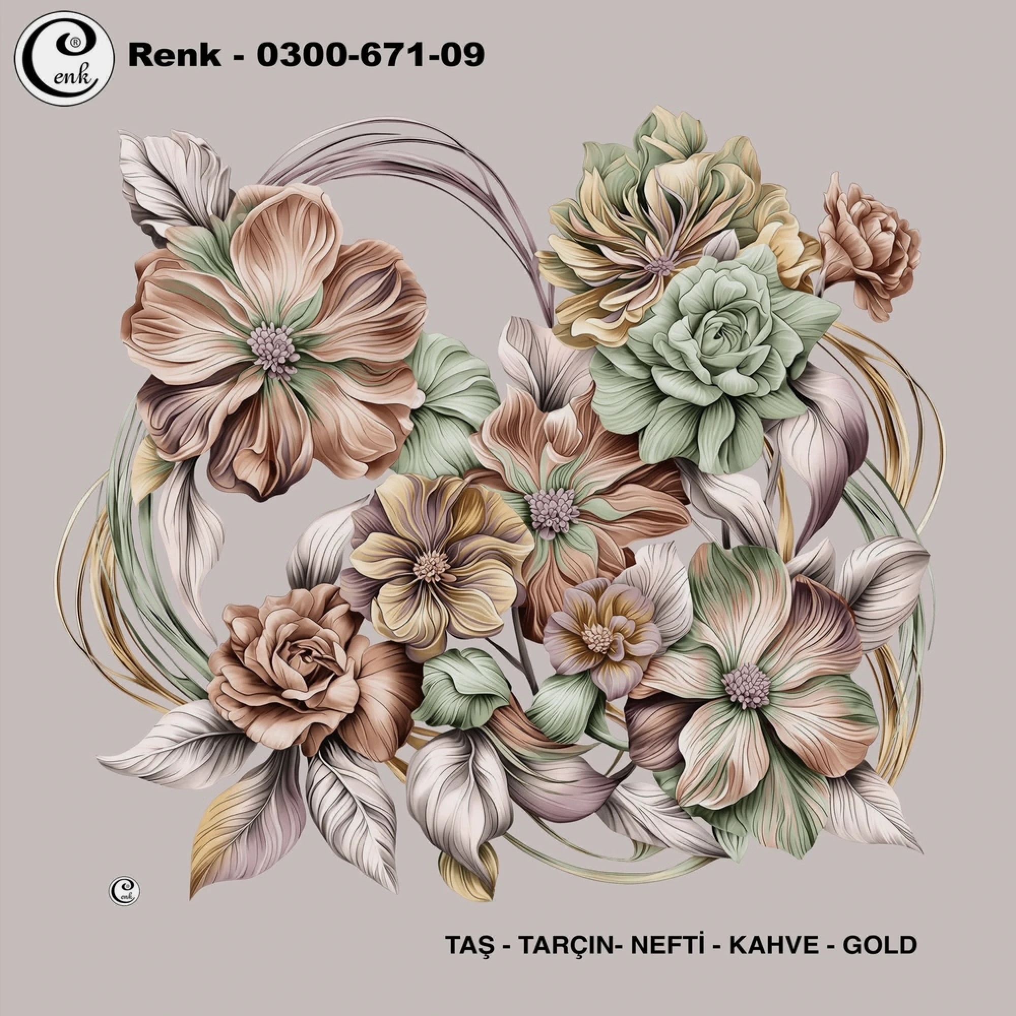 Cenk Desenli Oyalık Yazma 671-09