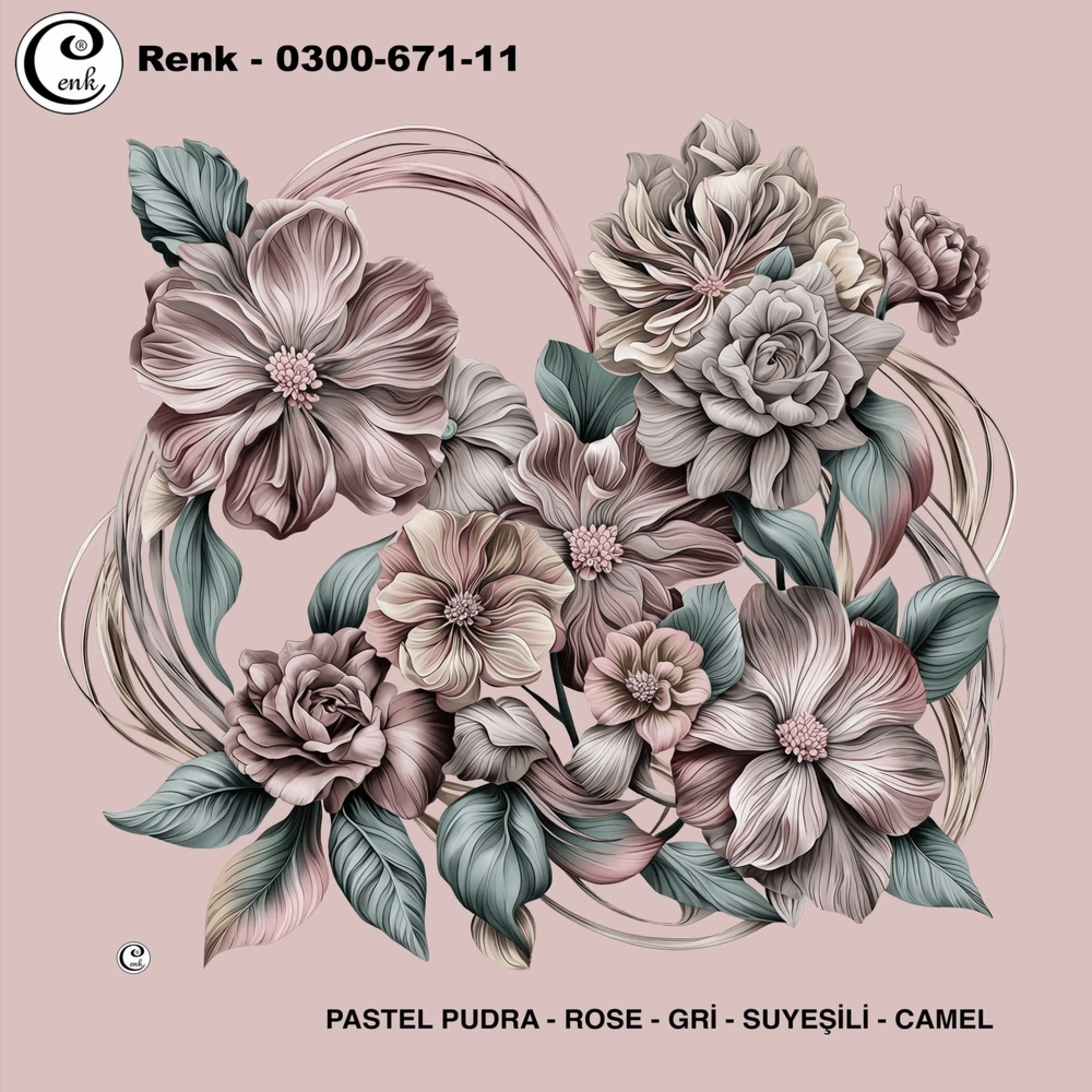 Cenk Desenli Oyalık Yazma 671-11