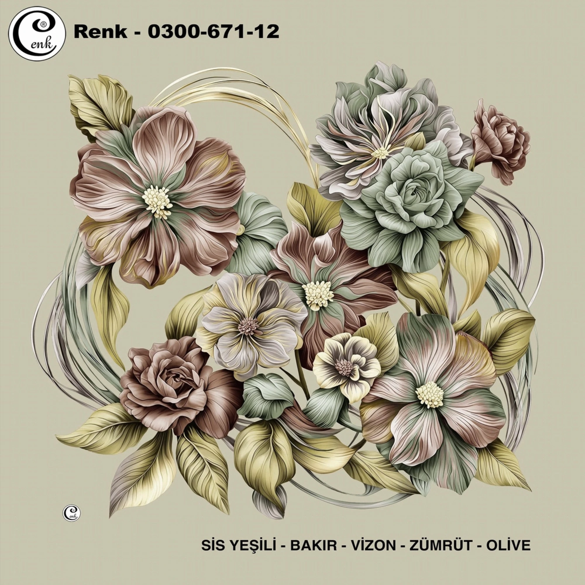 Cenk Desenli Oyalık Yazma 671-12