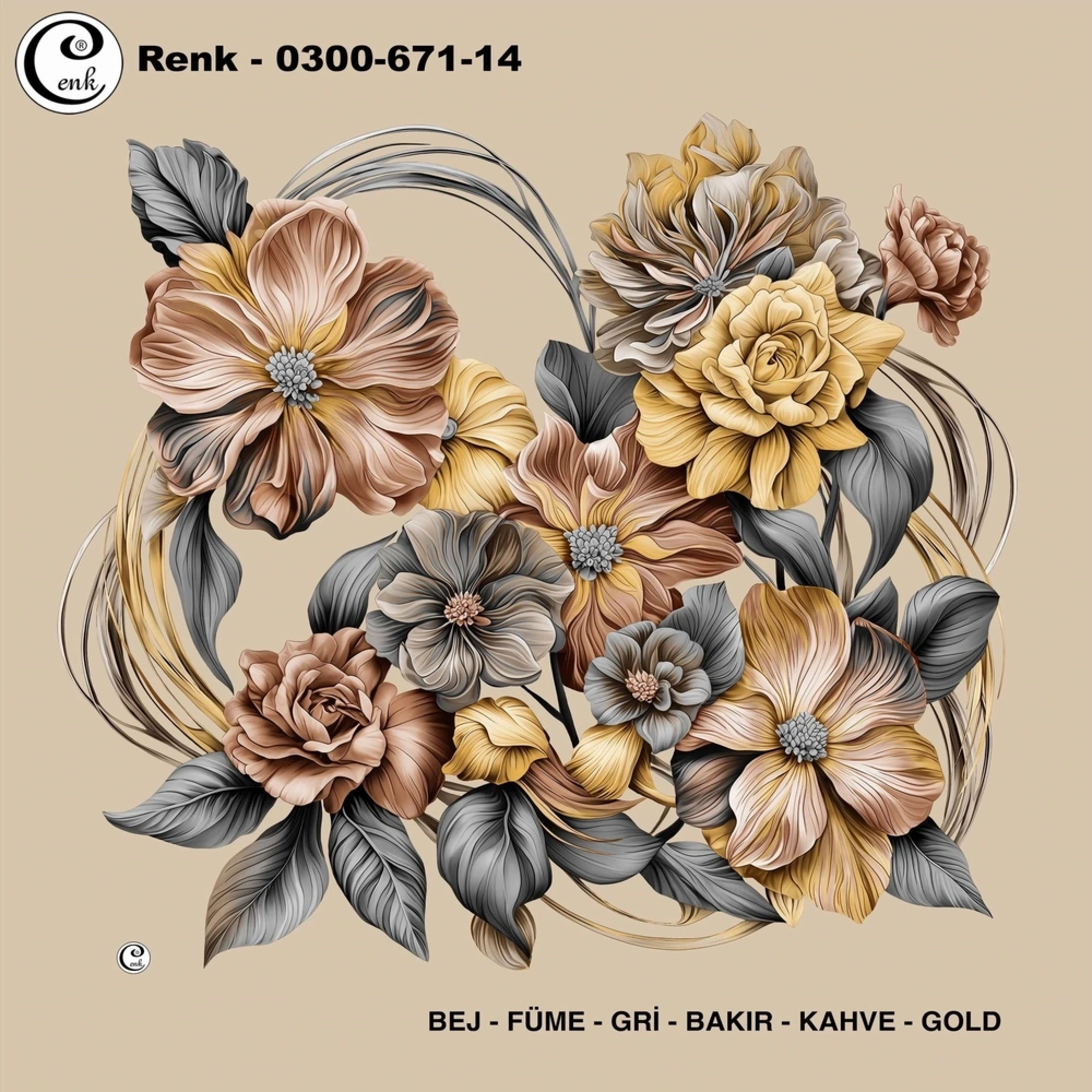 Cenk Desenli Oyalık Yazma 671-14