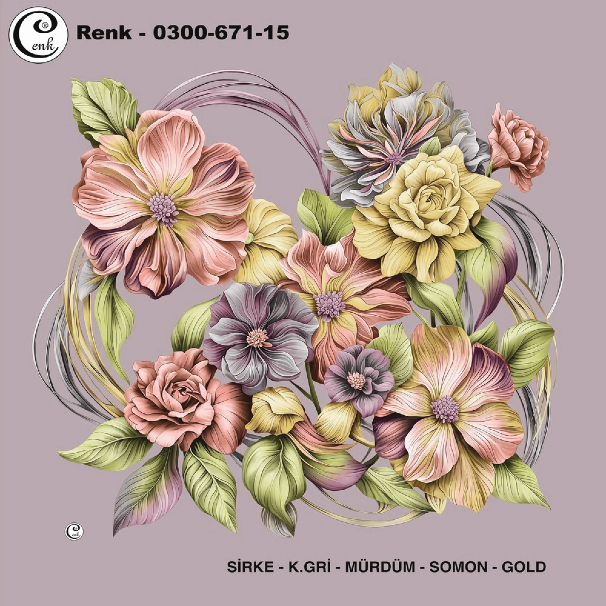 Cenk Desenli Oyalık Yazma 671-15