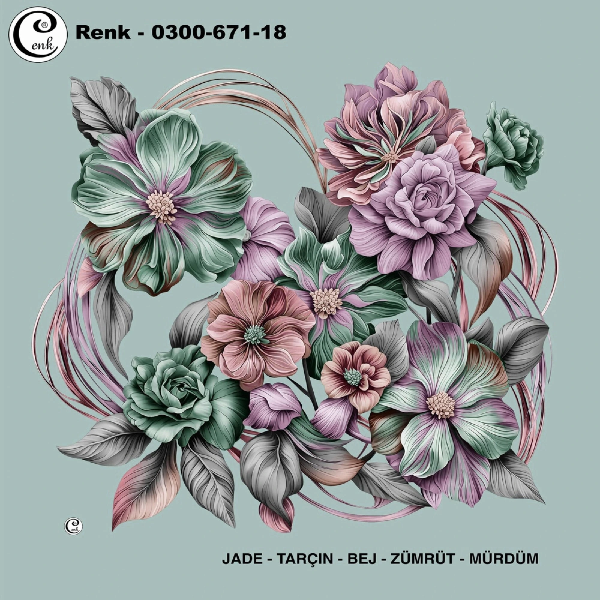 Cenk Desenli Oyalık Yazma 671-18