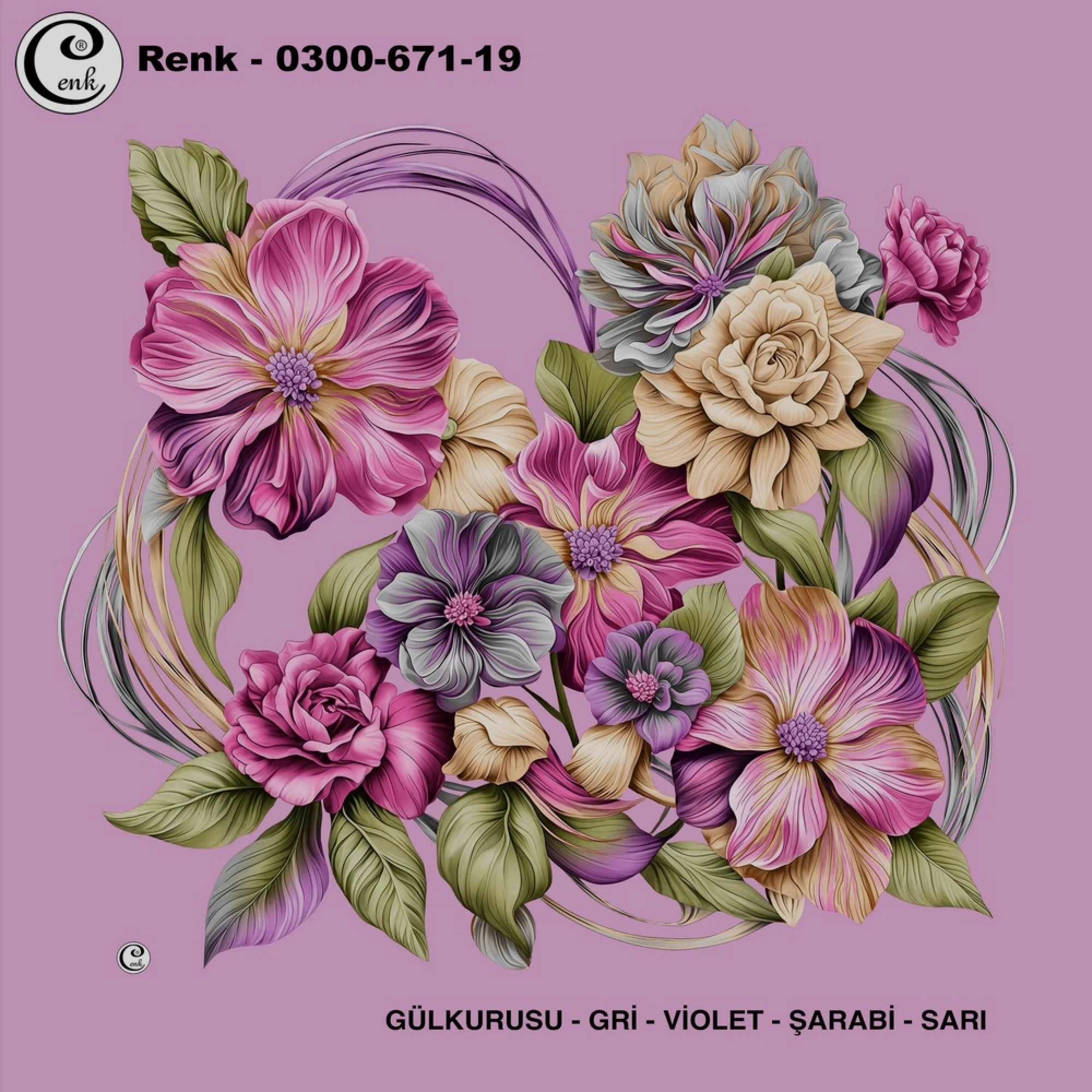 Cenk Desenli Oyalık Yazma 671-19