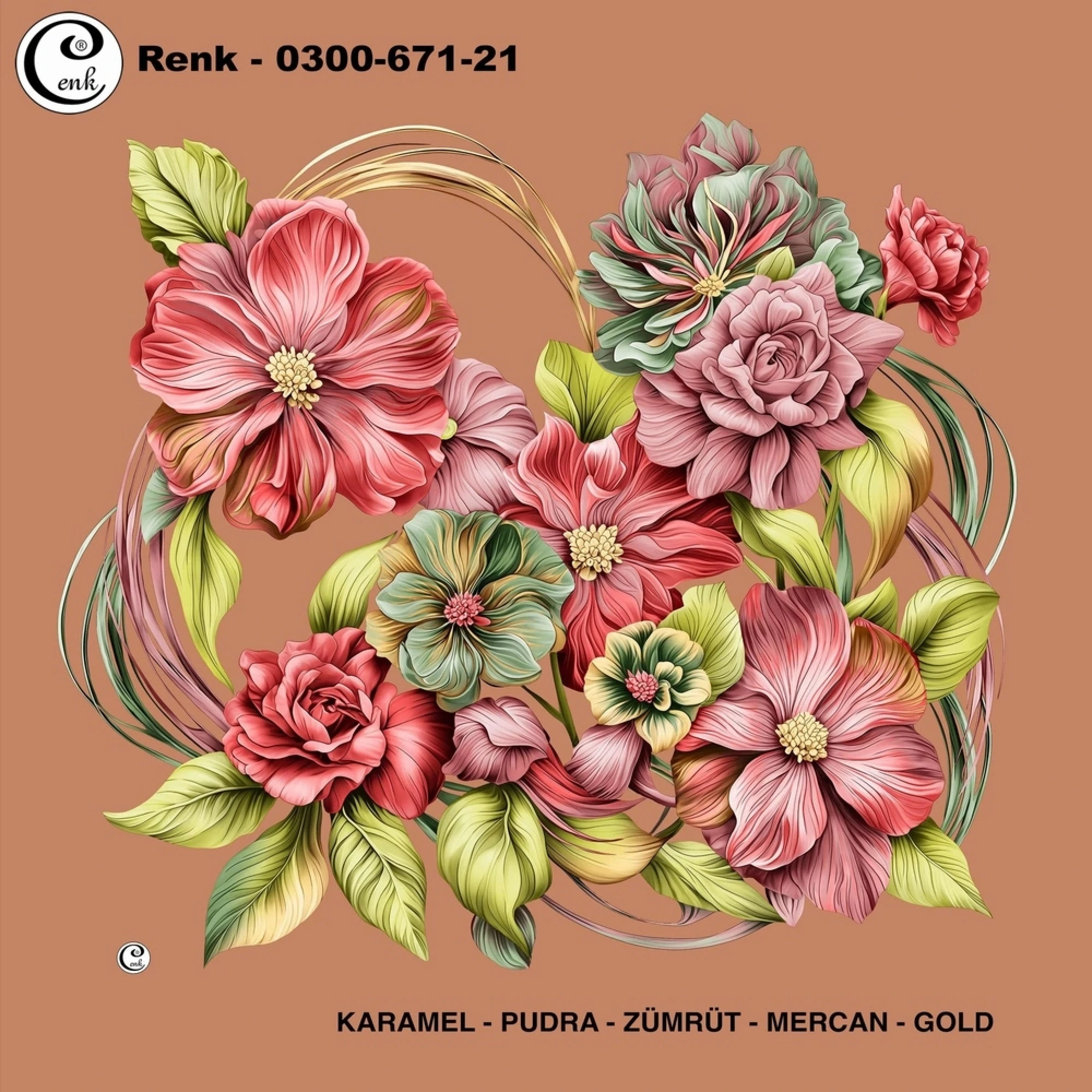 Cenk Desenli Oyalık Yazma 671-21