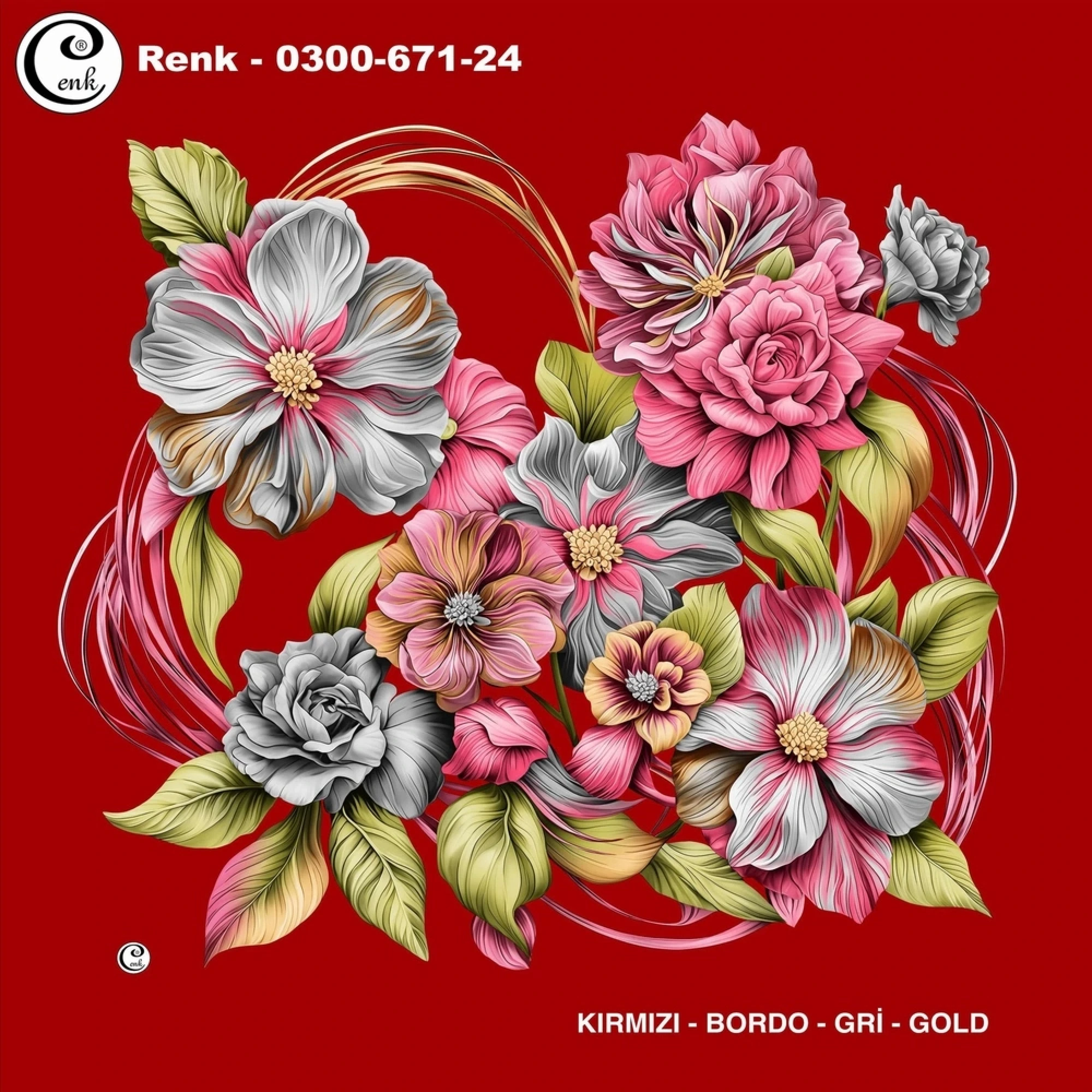 Cenk Desenli Oyalık Yazma 671-24