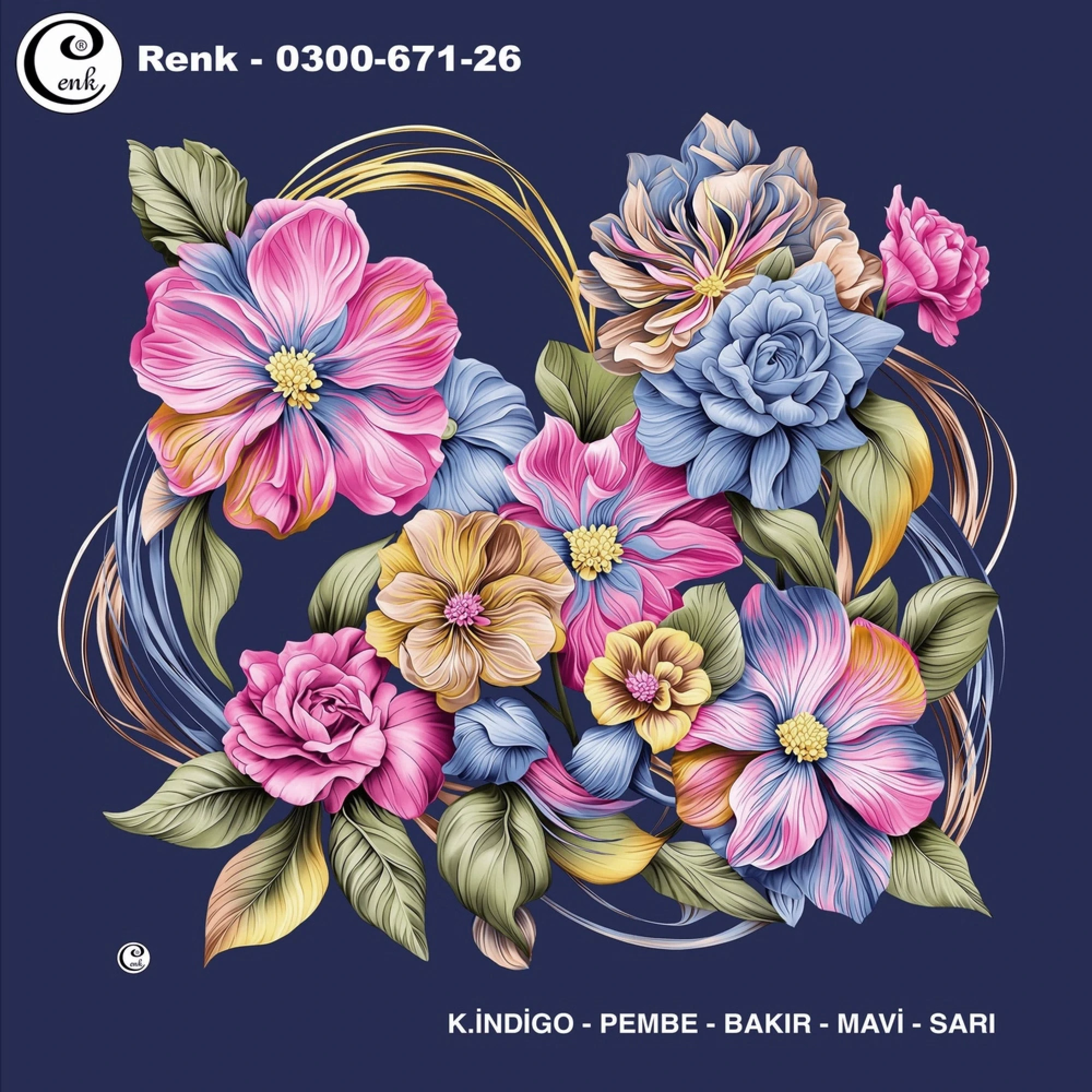 Cenk Desenli Oyalık Yazma 671-26