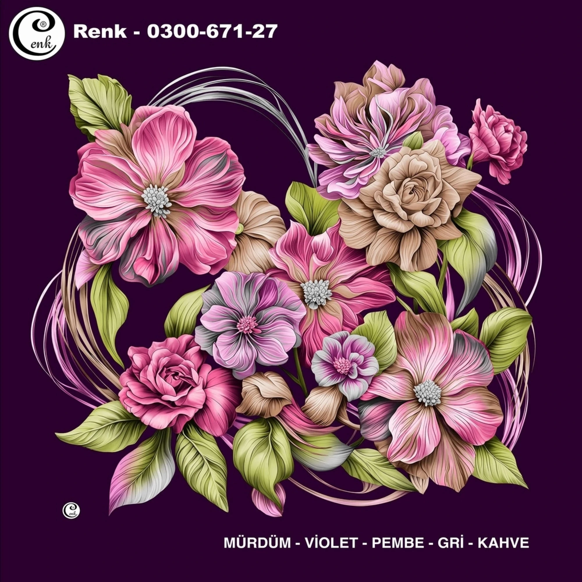 Cenk Desenli Oyalık Yazma 671-27