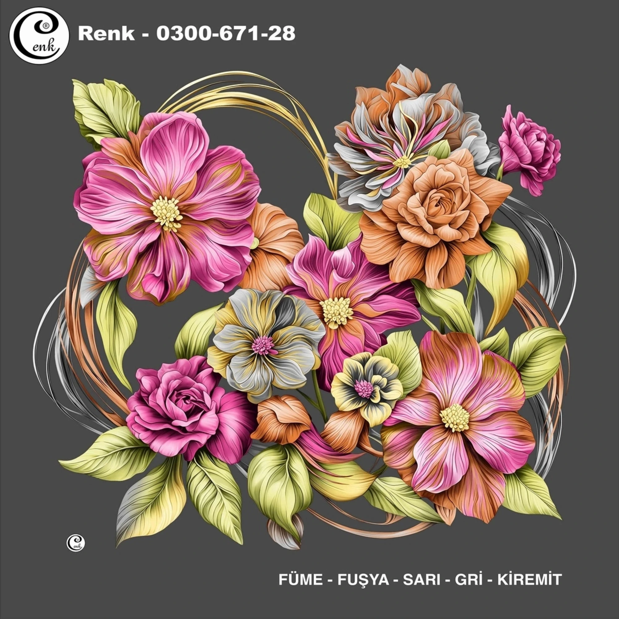 Cenk Desenli Oyalık Yazma 671-28