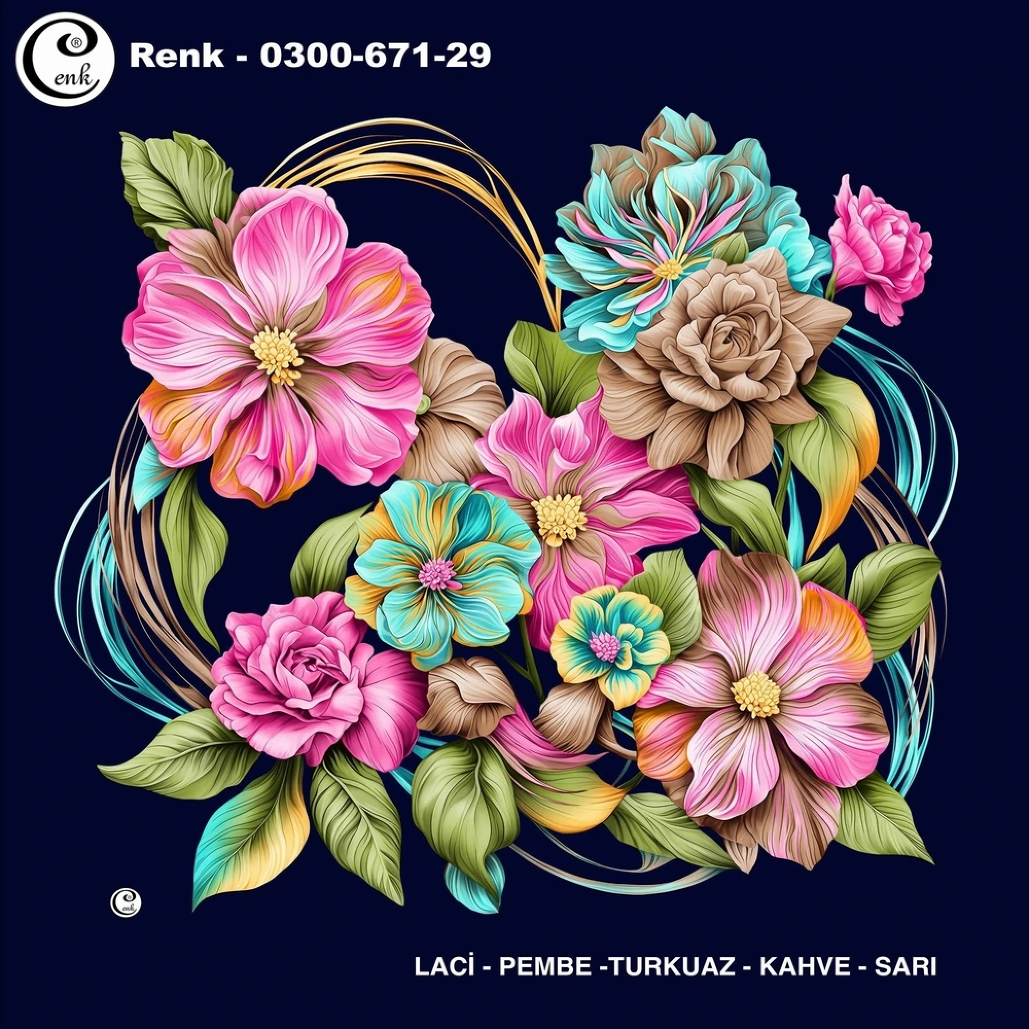 Cenk Desenli Oyalık Yazma 671-29